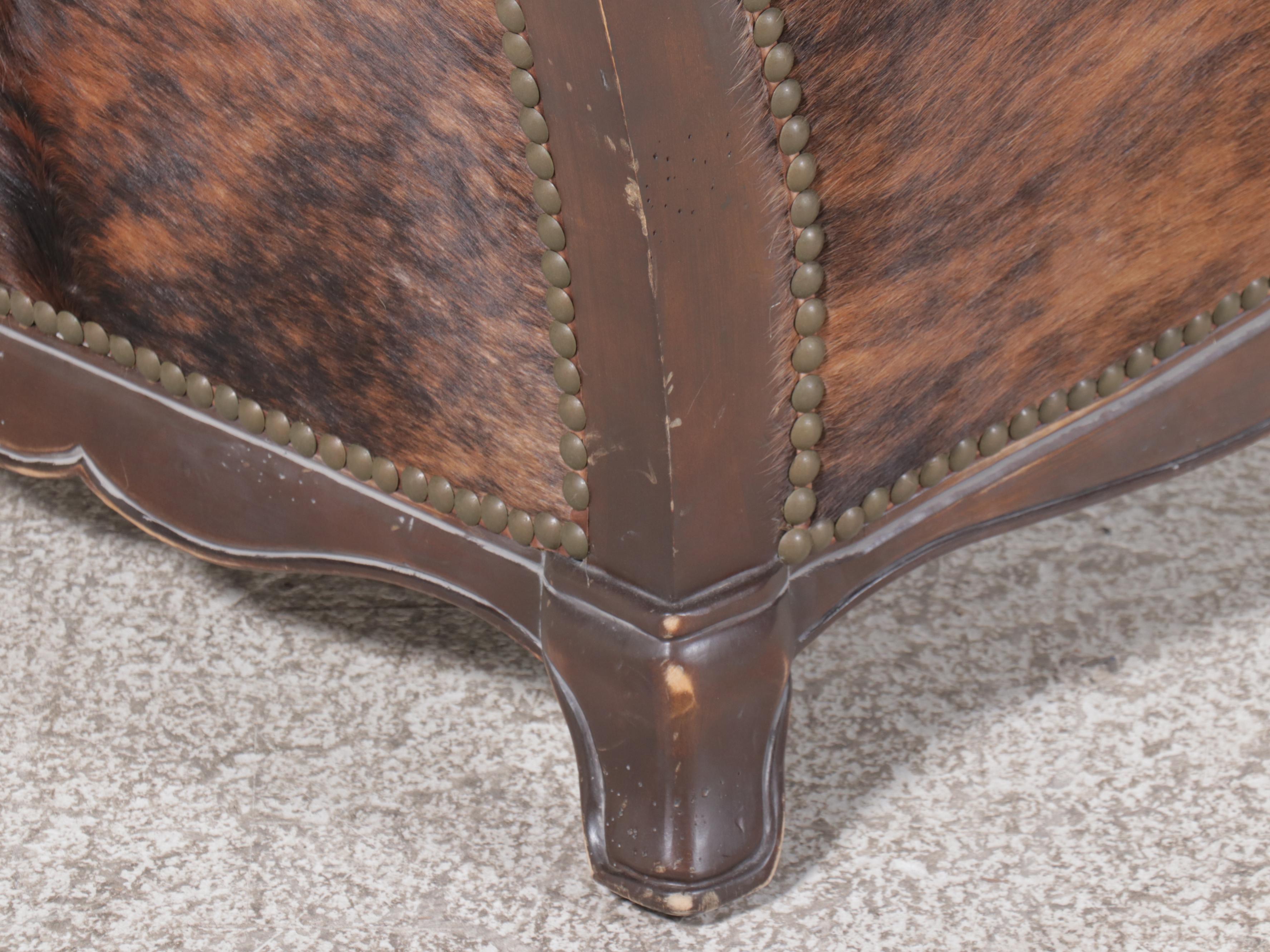 Jackson Carter Furniture Co. Hyde and Leather Covered Berege Chair