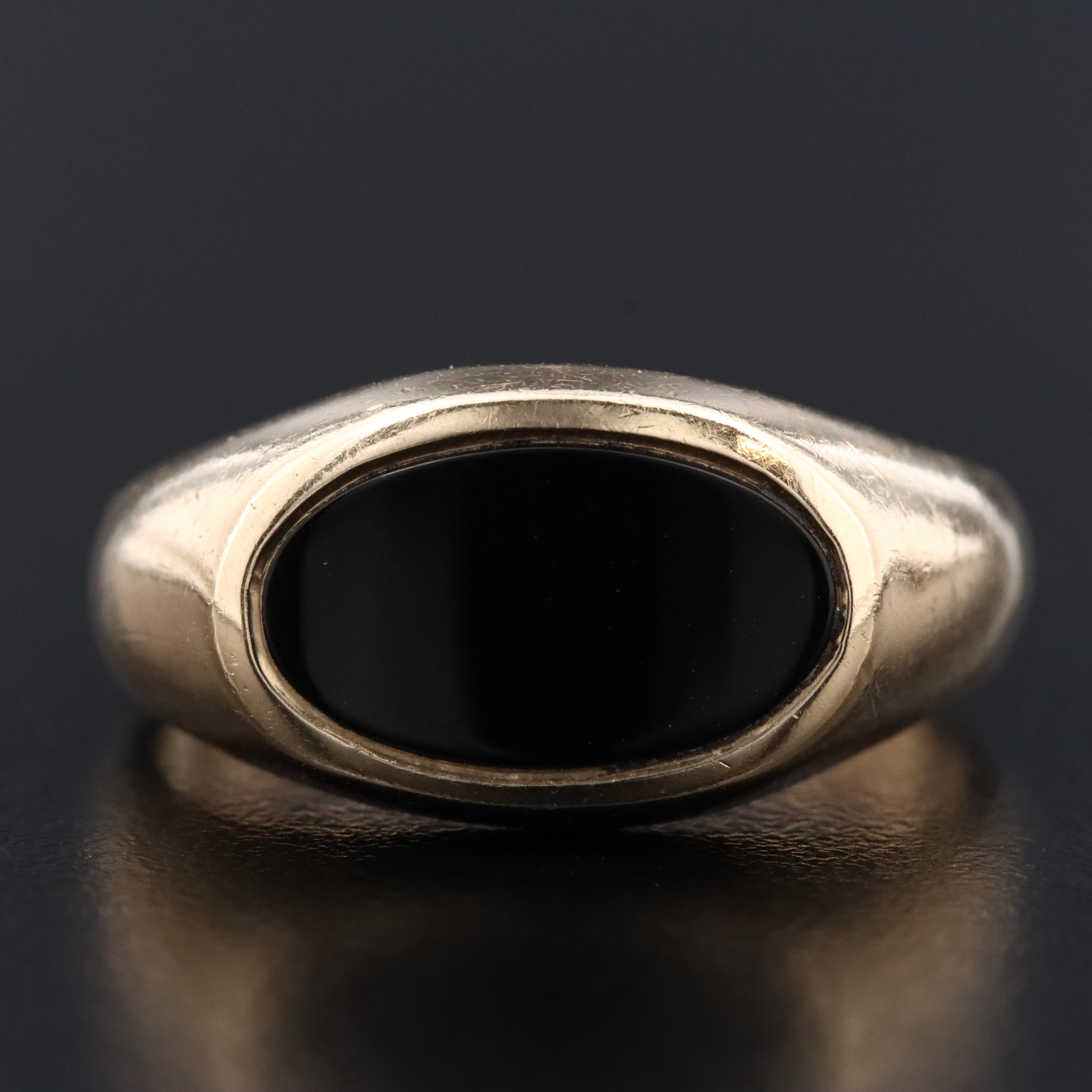 14K Black Onyx Ring