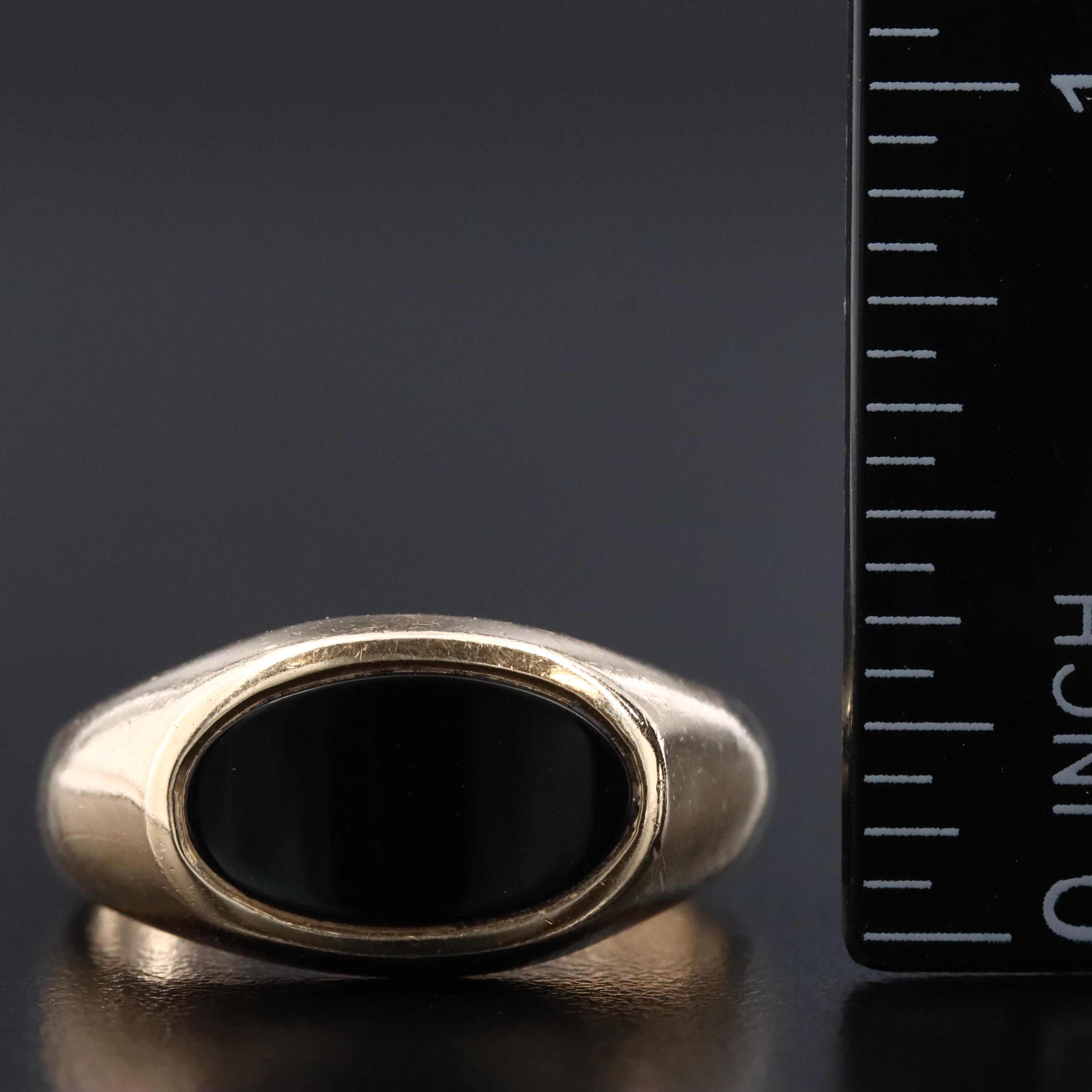 14K Black Onyx Ring