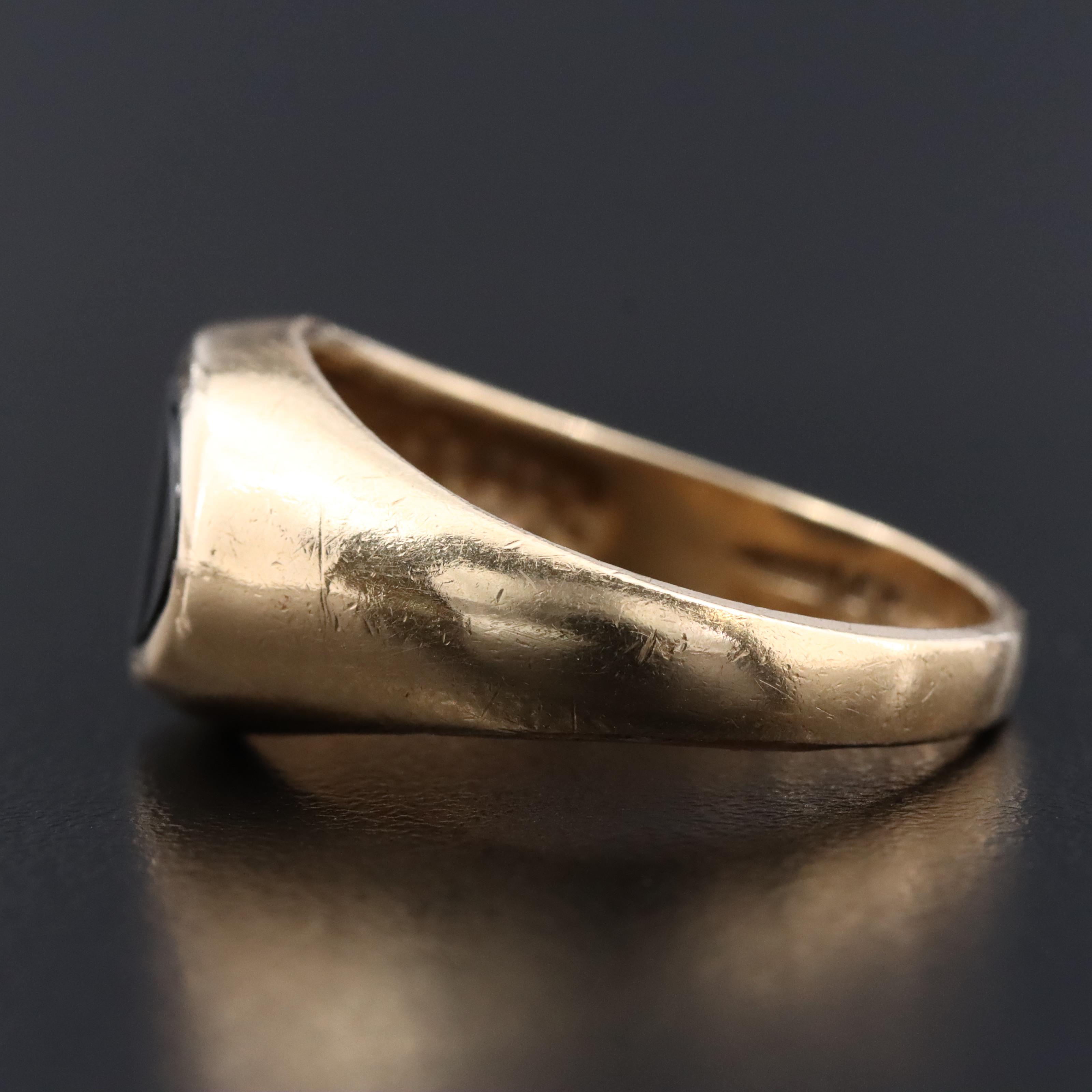 14K Black Onyx Ring
