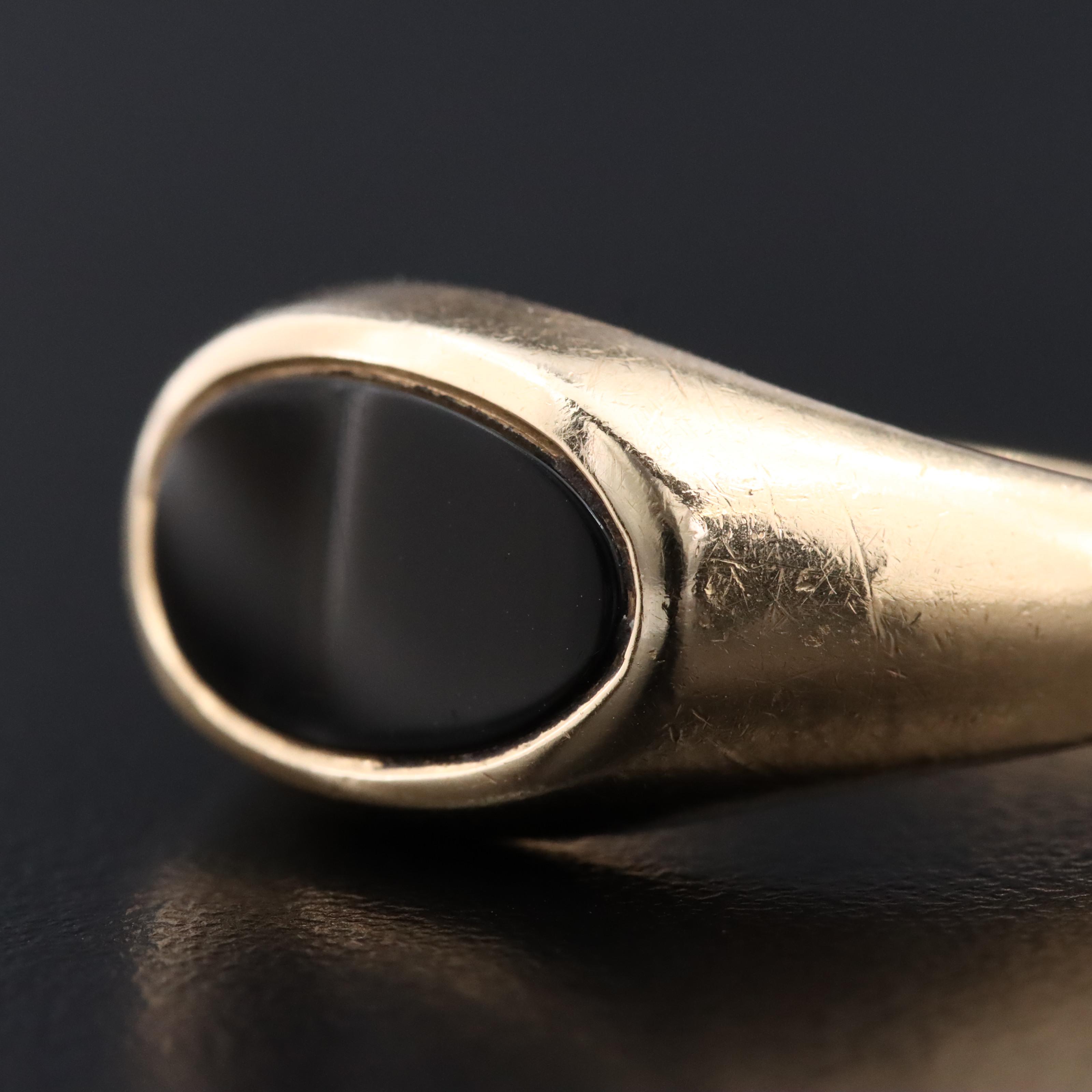 14K Black Onyx Ring