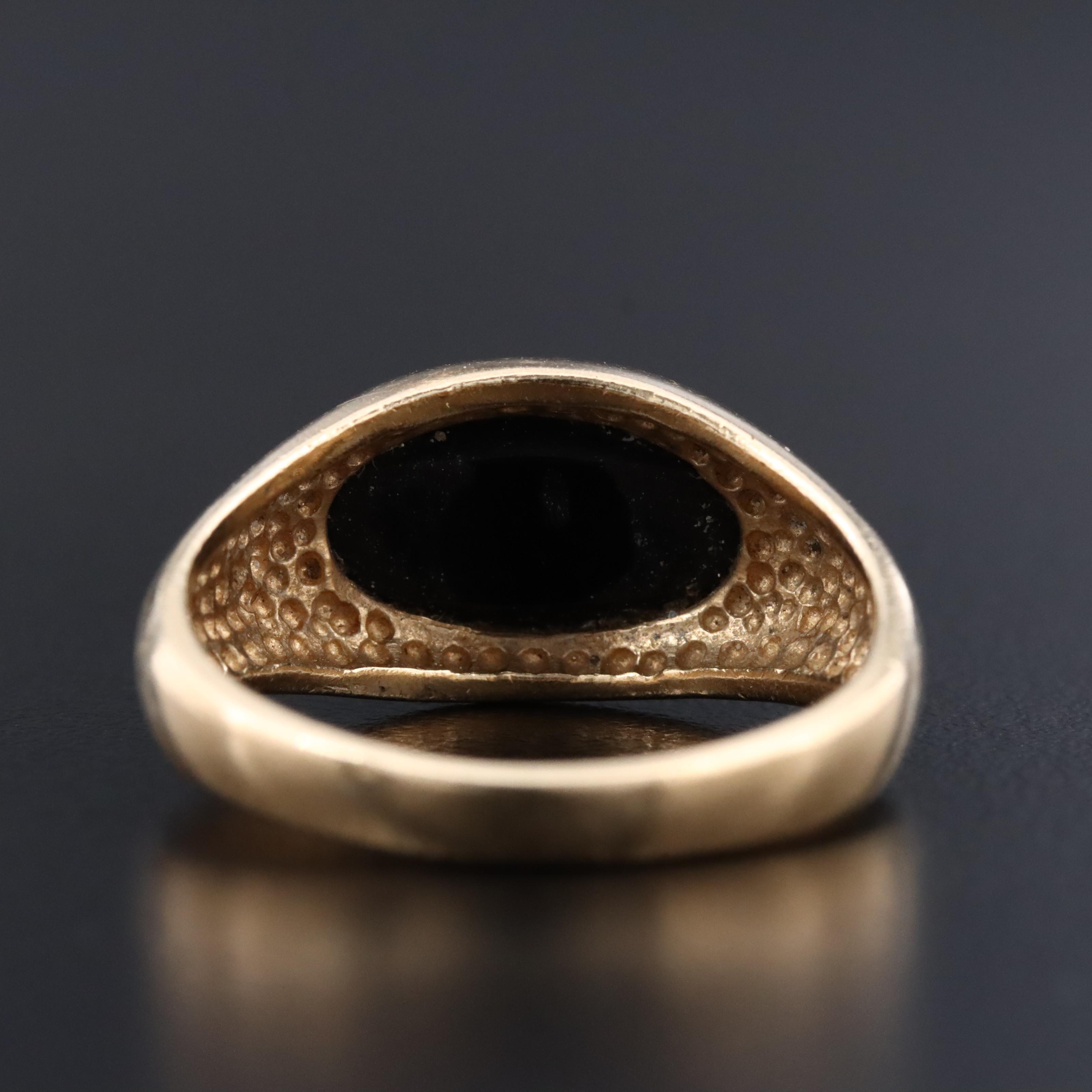 14K Black Onyx Ring