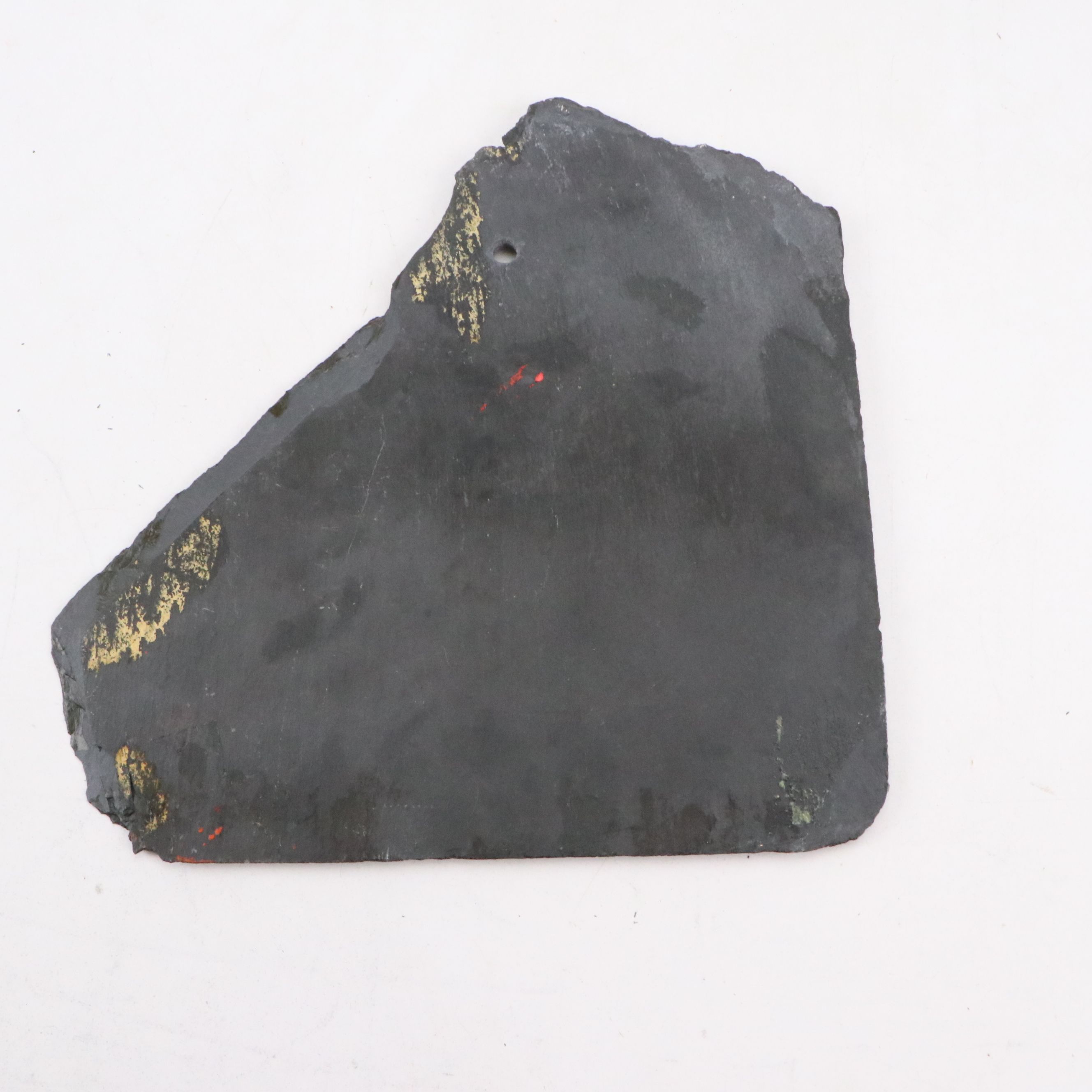 Wood Fruit in Basket with Fruit Paintings on Wood and Slate