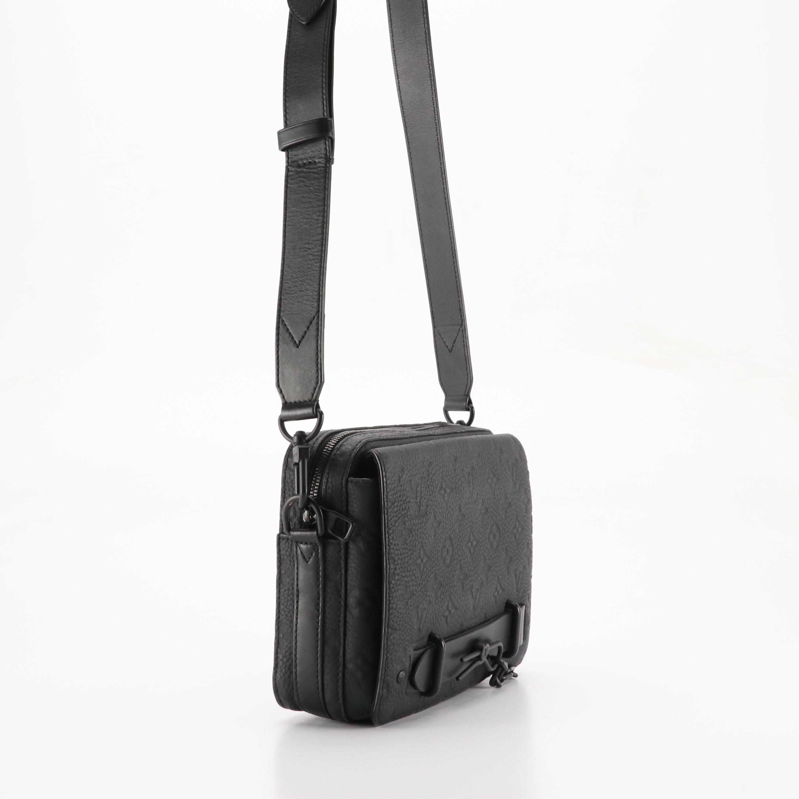 Louis Vuitton Steamer Messenger Flap Bag in Monogram Taurillon Leather, With Box