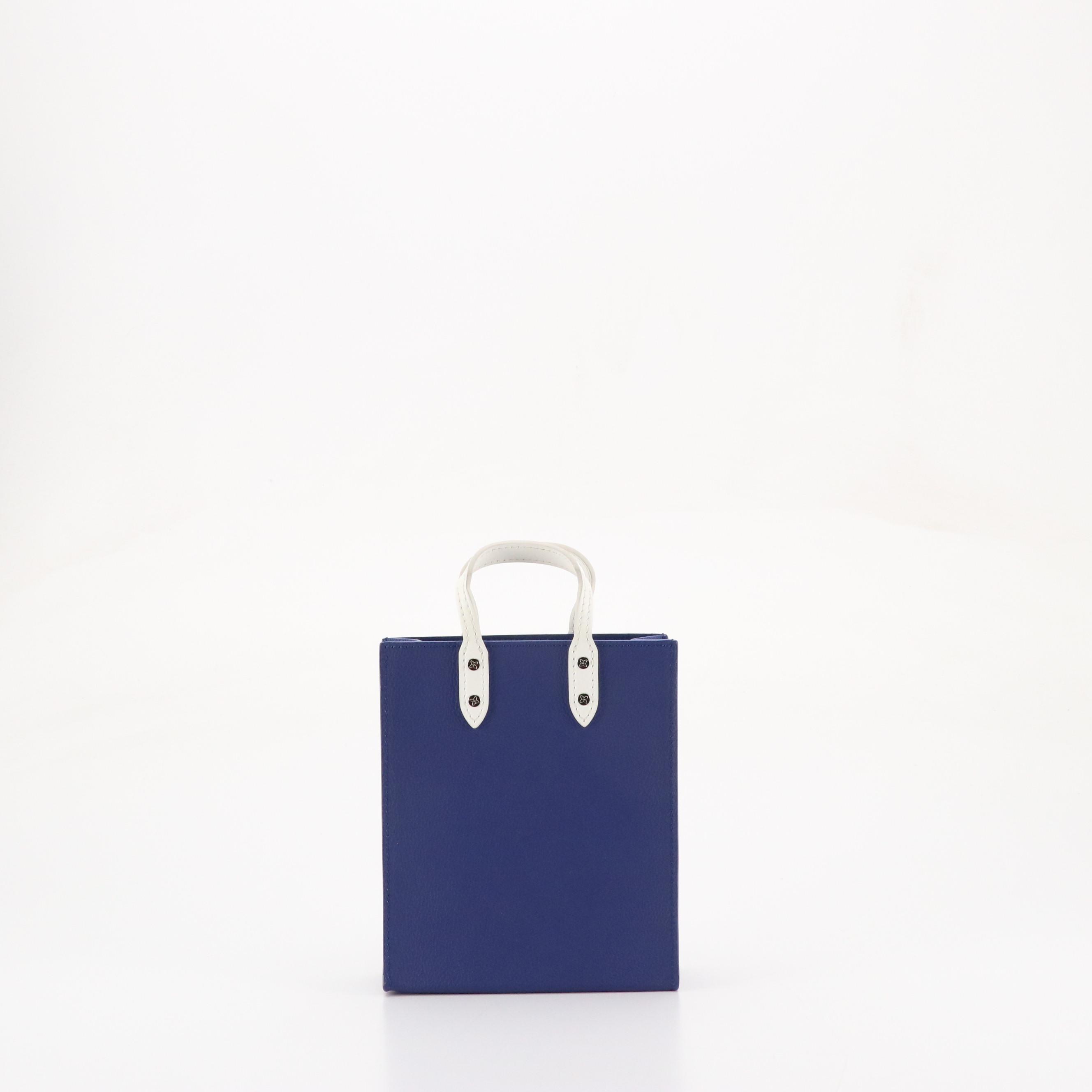 Louis Vuitton XS Everyday Sac Plat Two-Way Tote in Blue and White Calf Leather
