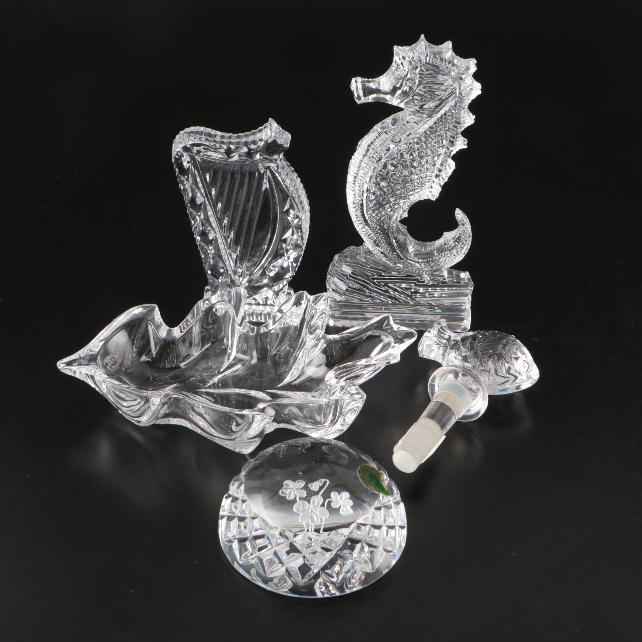 Waterford Crystal and Mikasa Figurines and Bowl