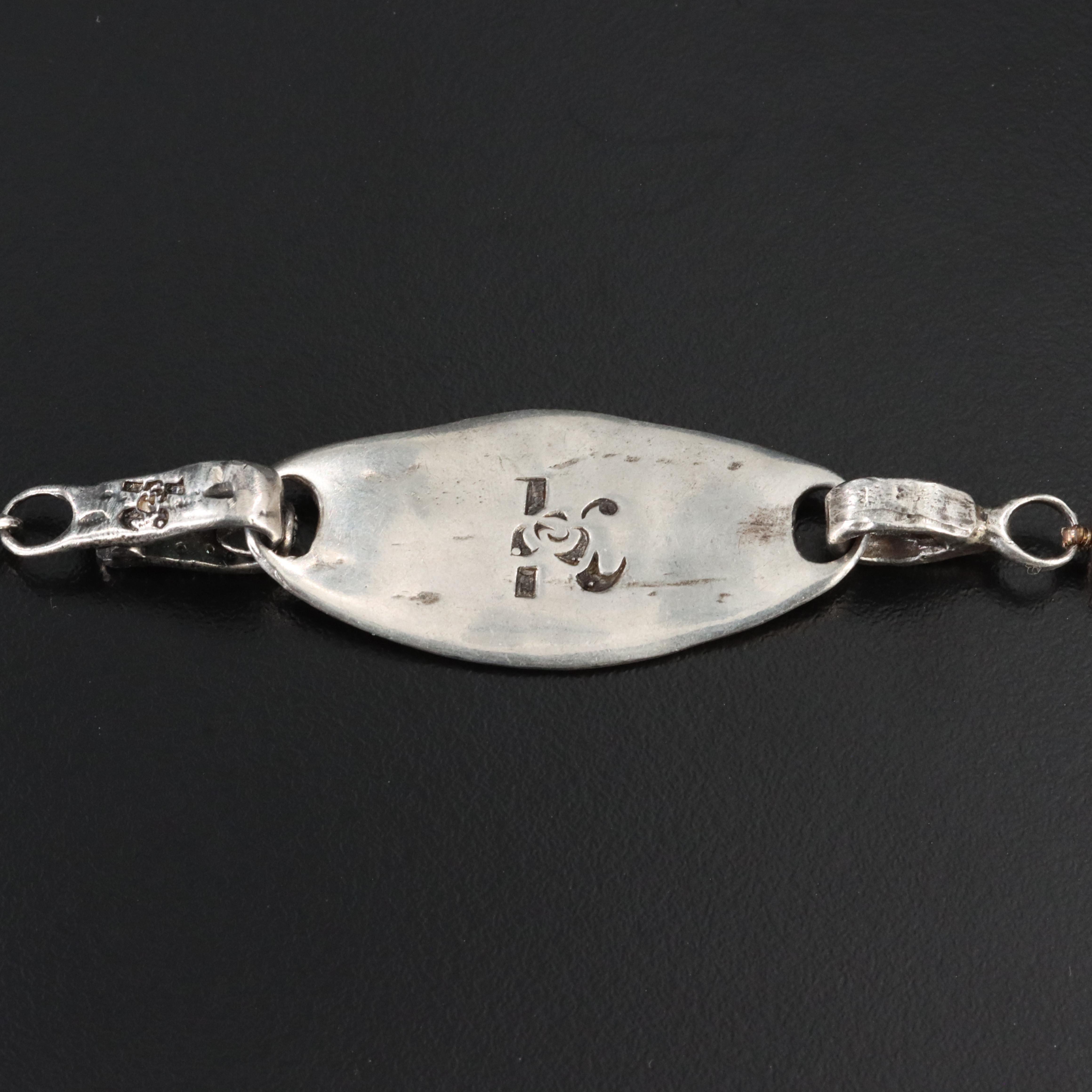 Sterling Pearl Rose Necklace