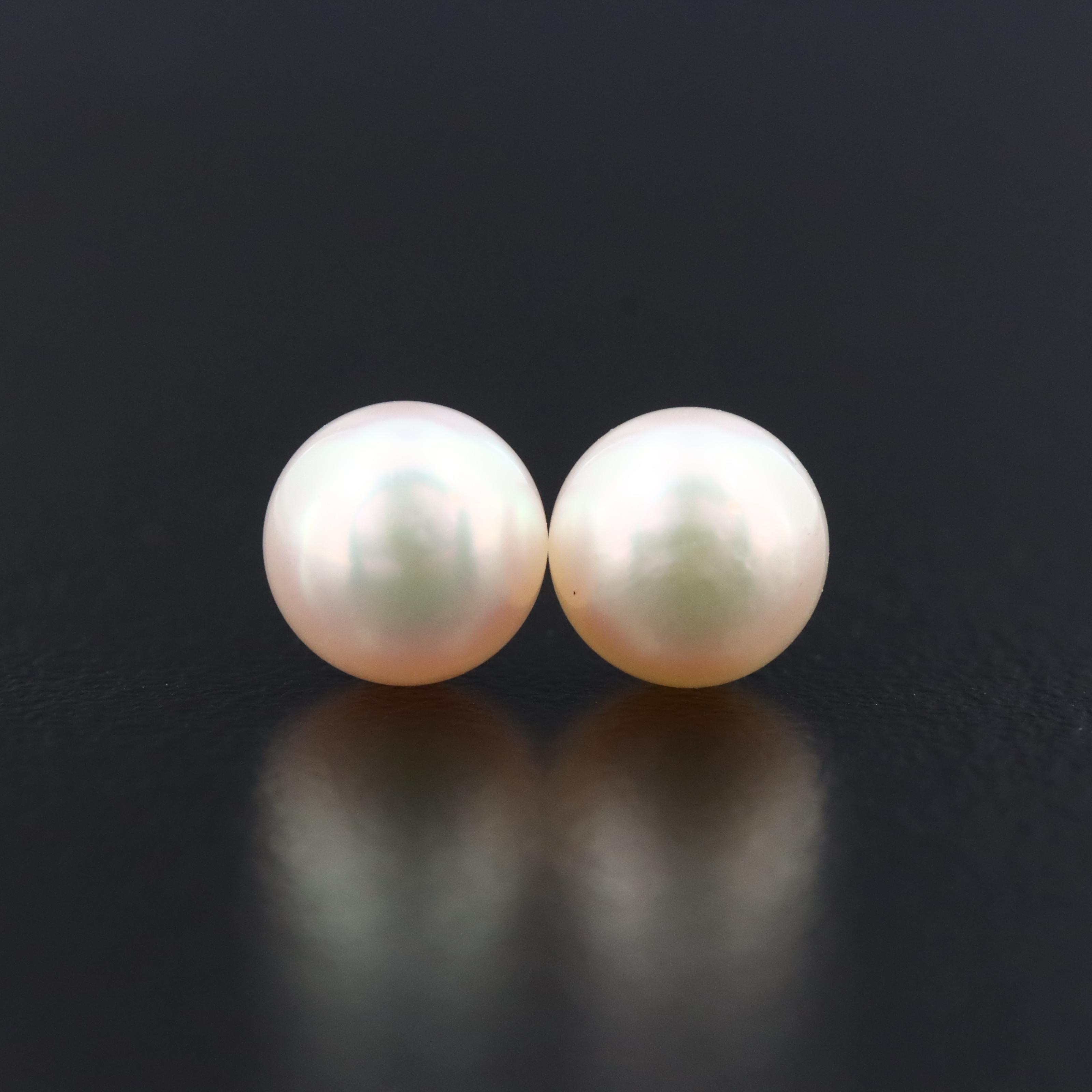 14K Pearl Stud Earrings