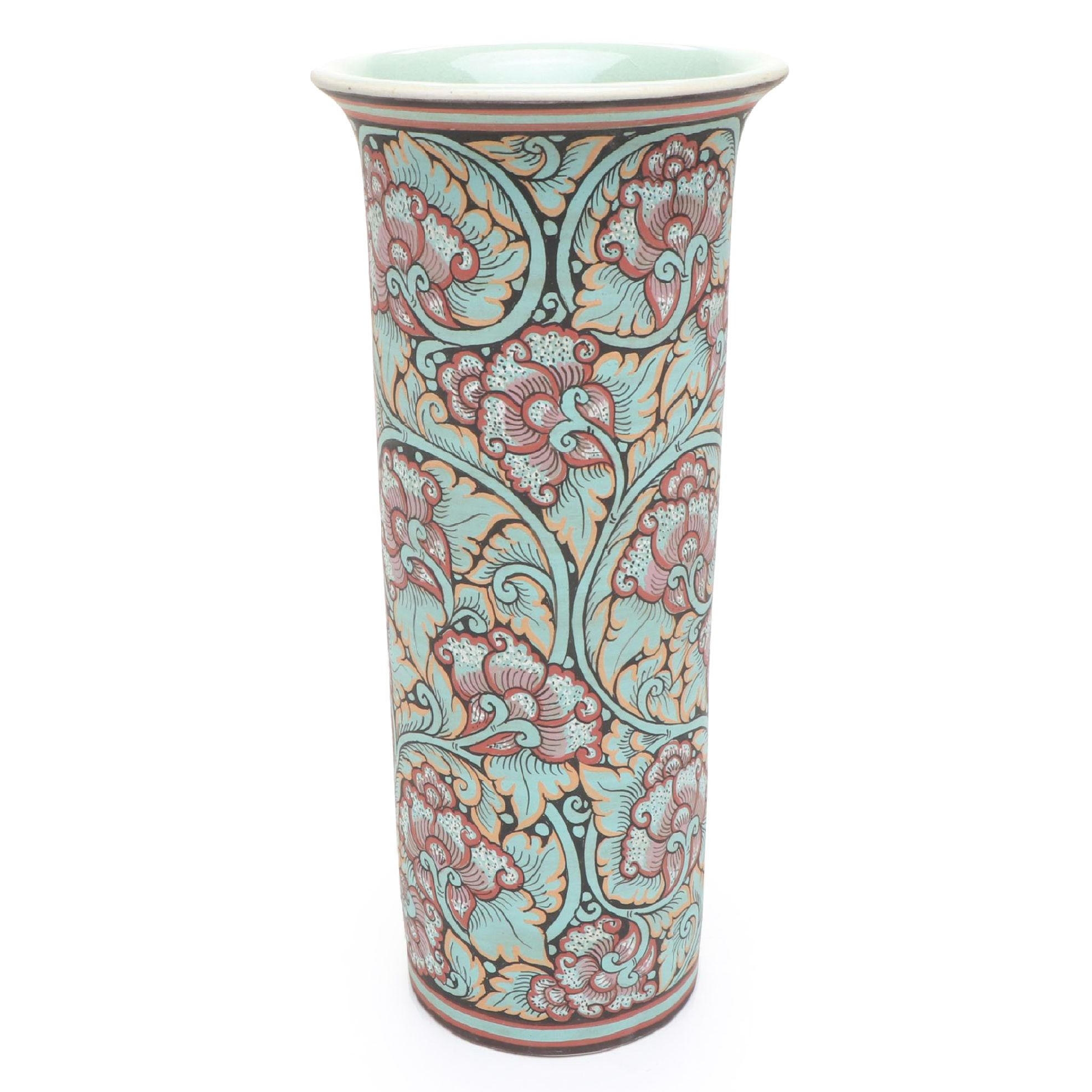 Baan Celadon Thai Foliage Ceramic Vase