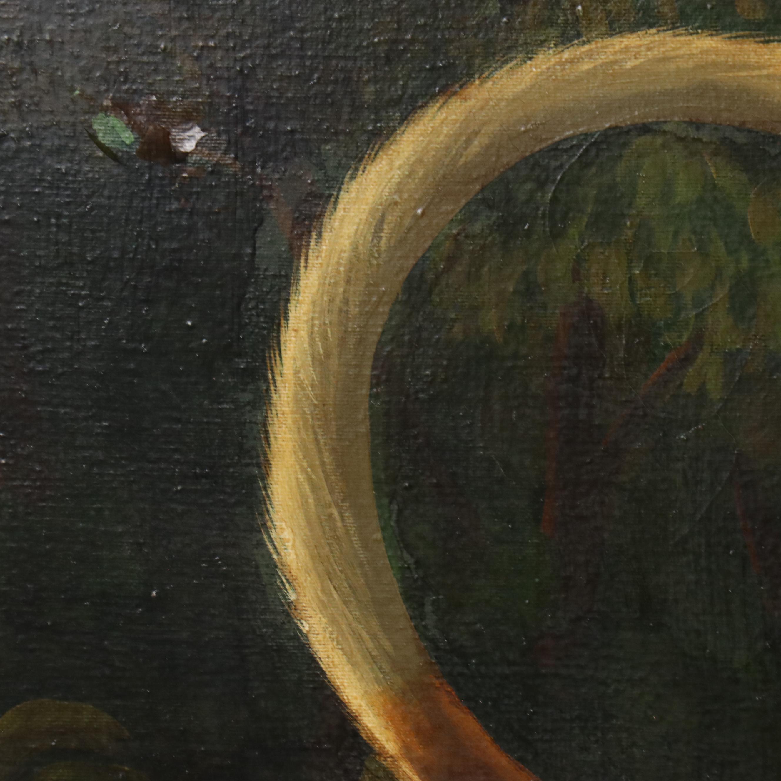 William Skilling Oil Painting of Greyhound and Terrier, Mid-20th Century