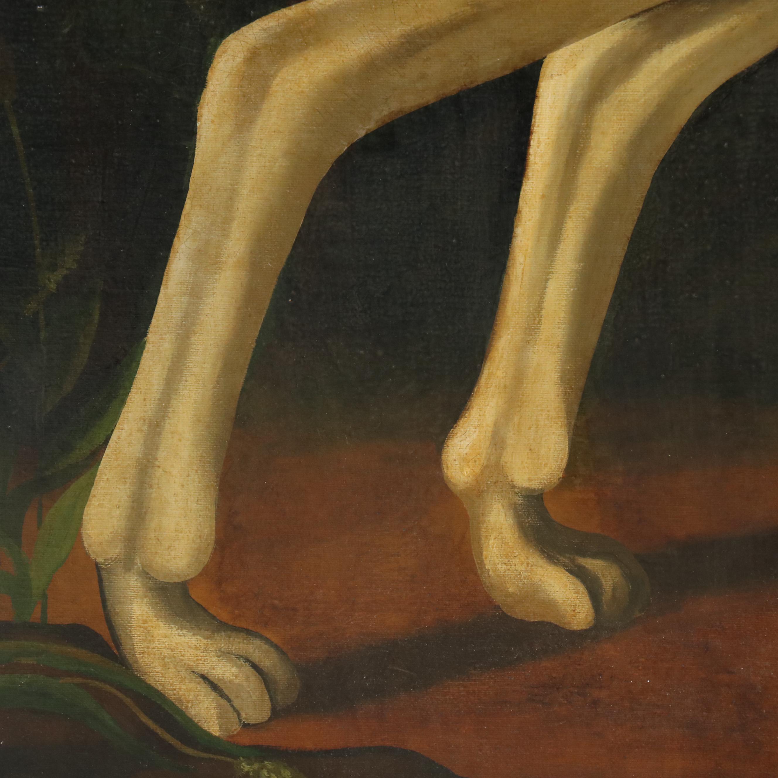 William Skilling Oil Painting of Greyhound and Terrier, Mid-20th Century