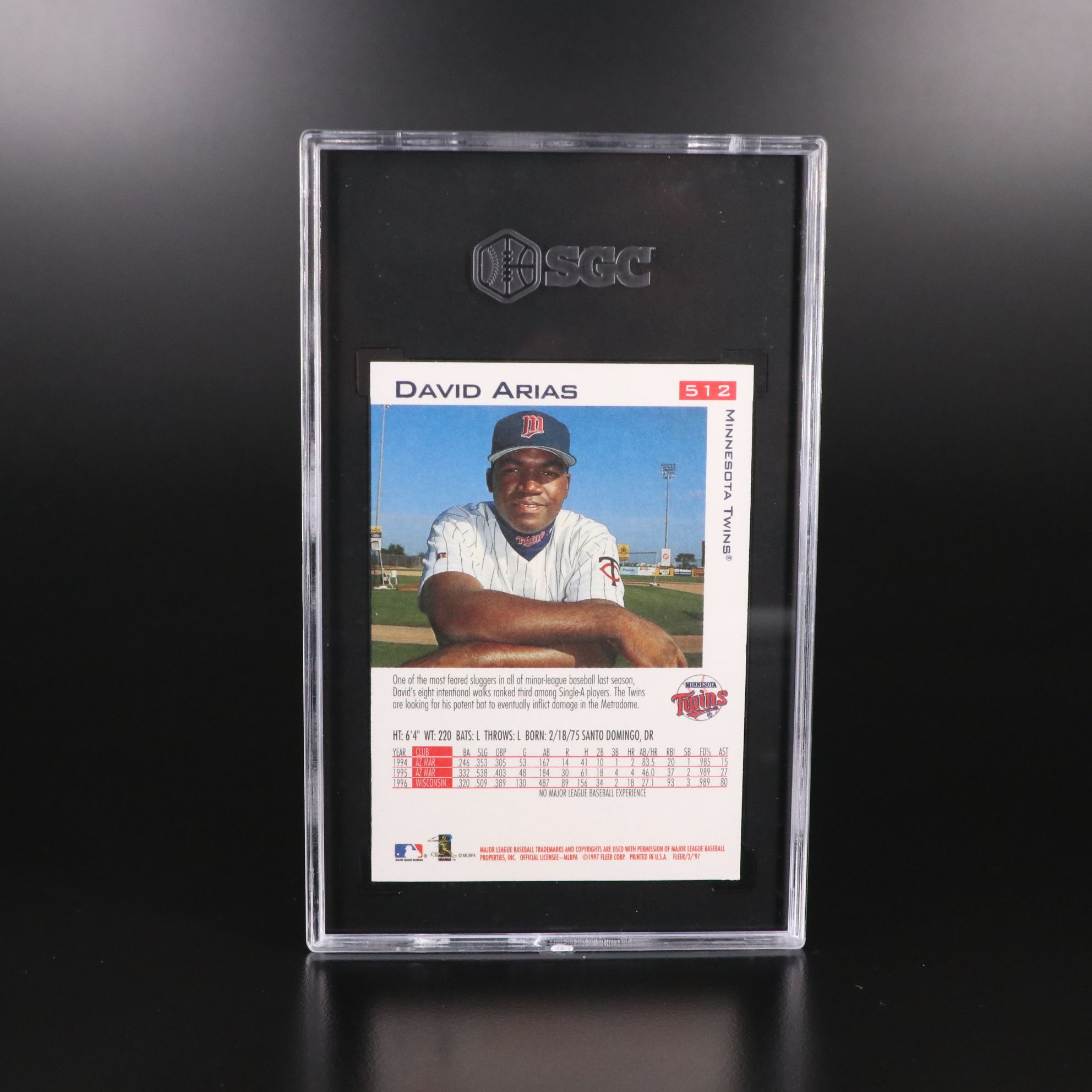 1989 Upper Deck Ken Griffey Jr. Rookie Card with SGC Graded David Ortiz Rookie