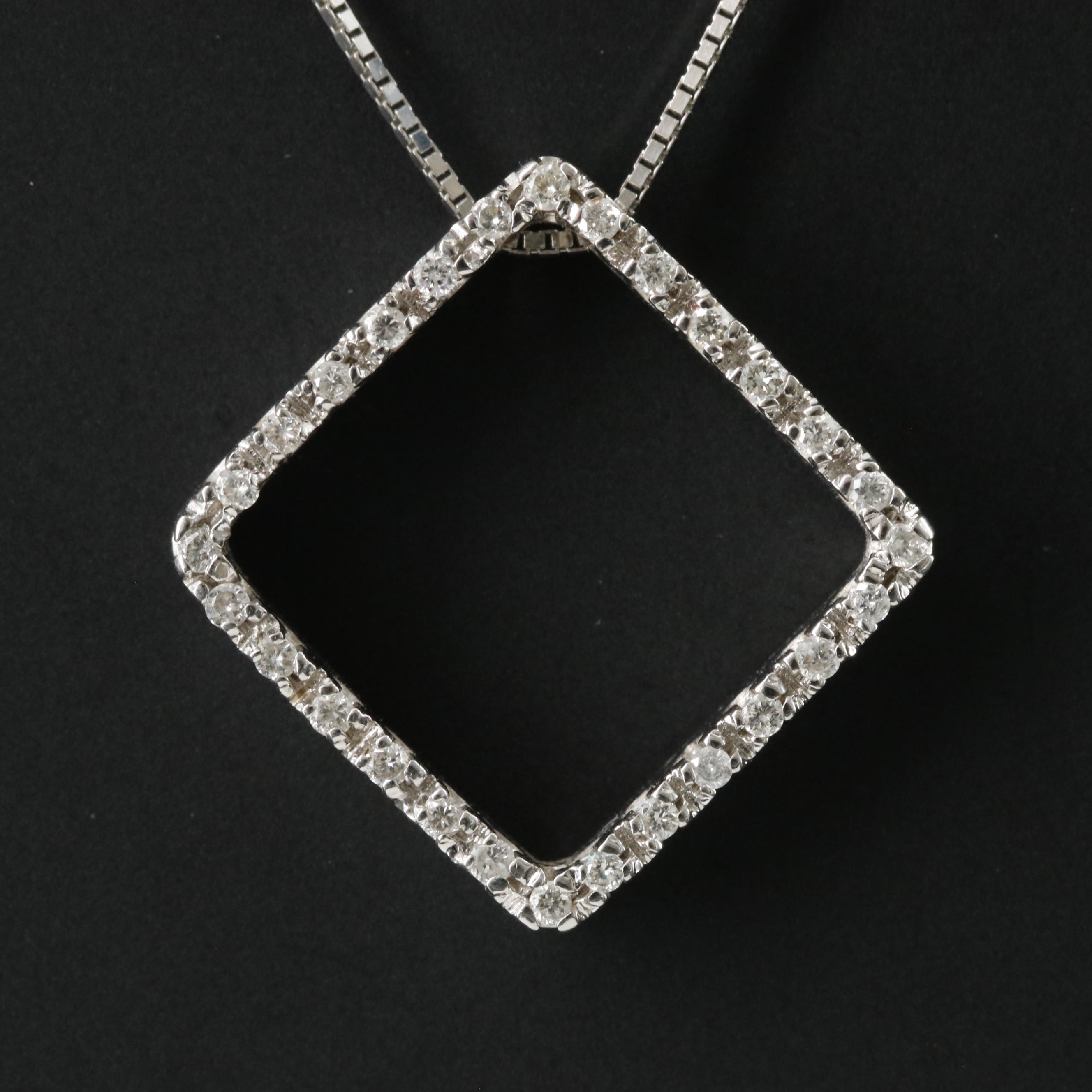 18K 0.18 CTW Diamond Pendant Necklace