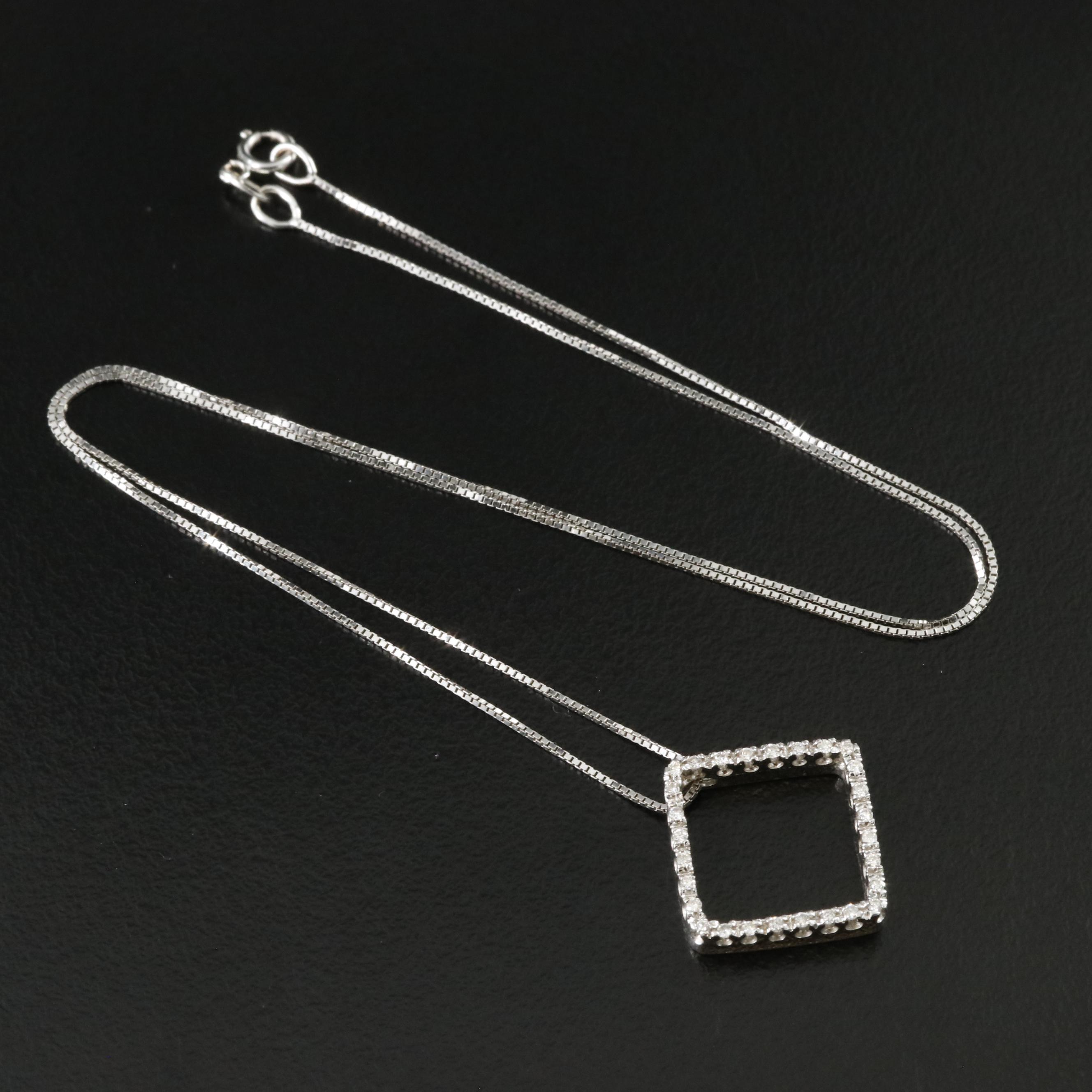 18K 0.18 CTW Diamond Pendant Necklace