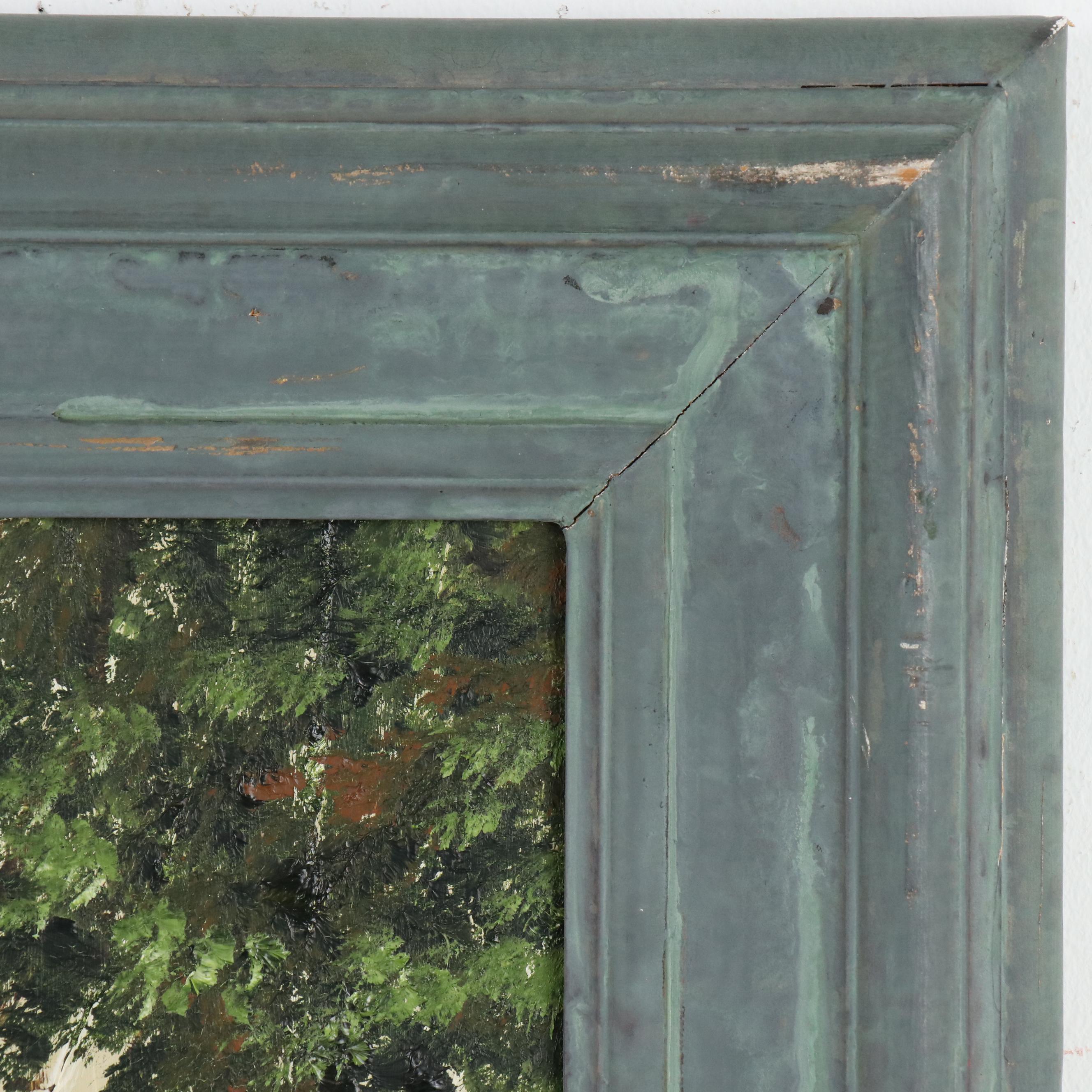 Hap Briere Large-Scale Oil Landscape Painting of Birch Forest, 1973