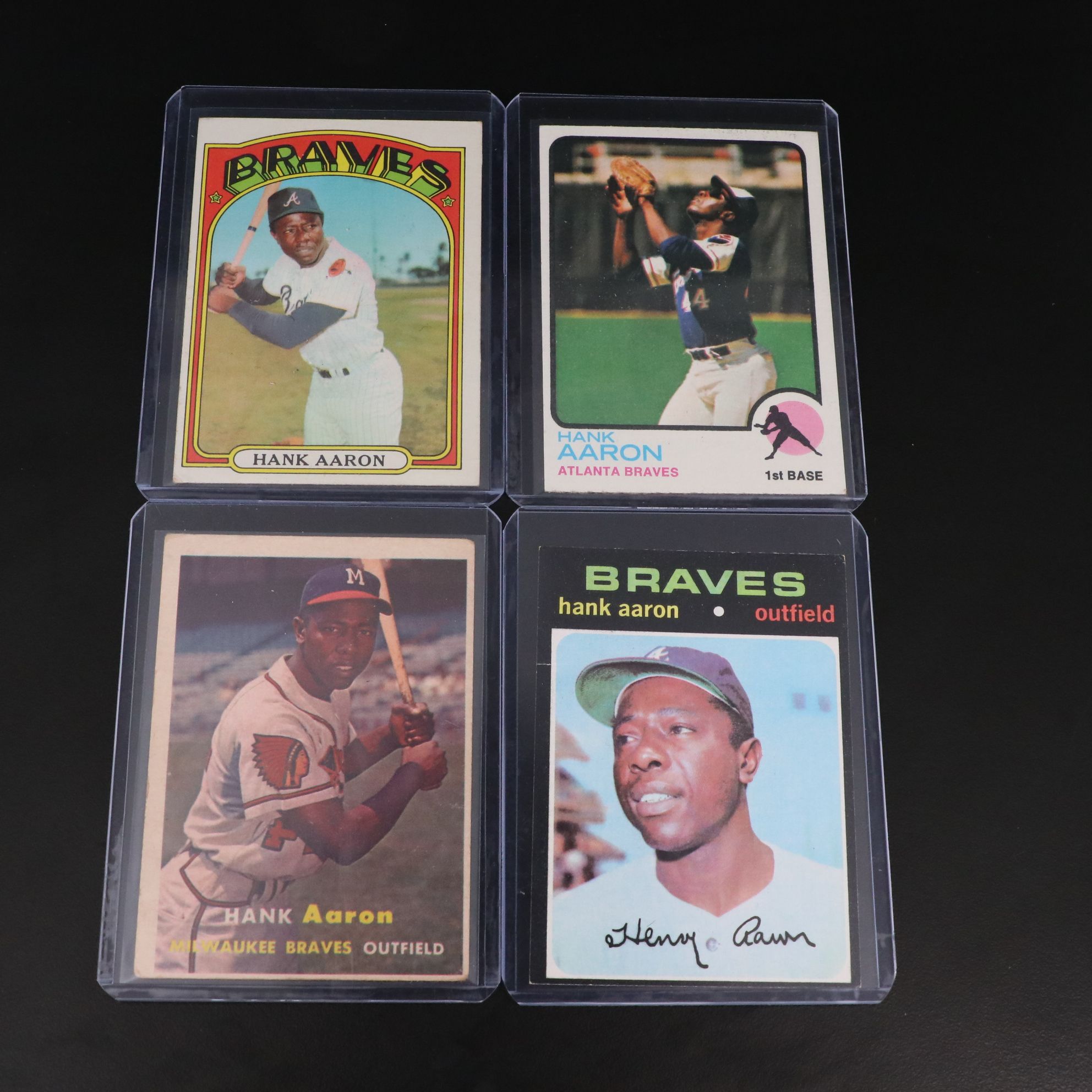 Topps Hank Aaron Baseball Cards, 1957-1973