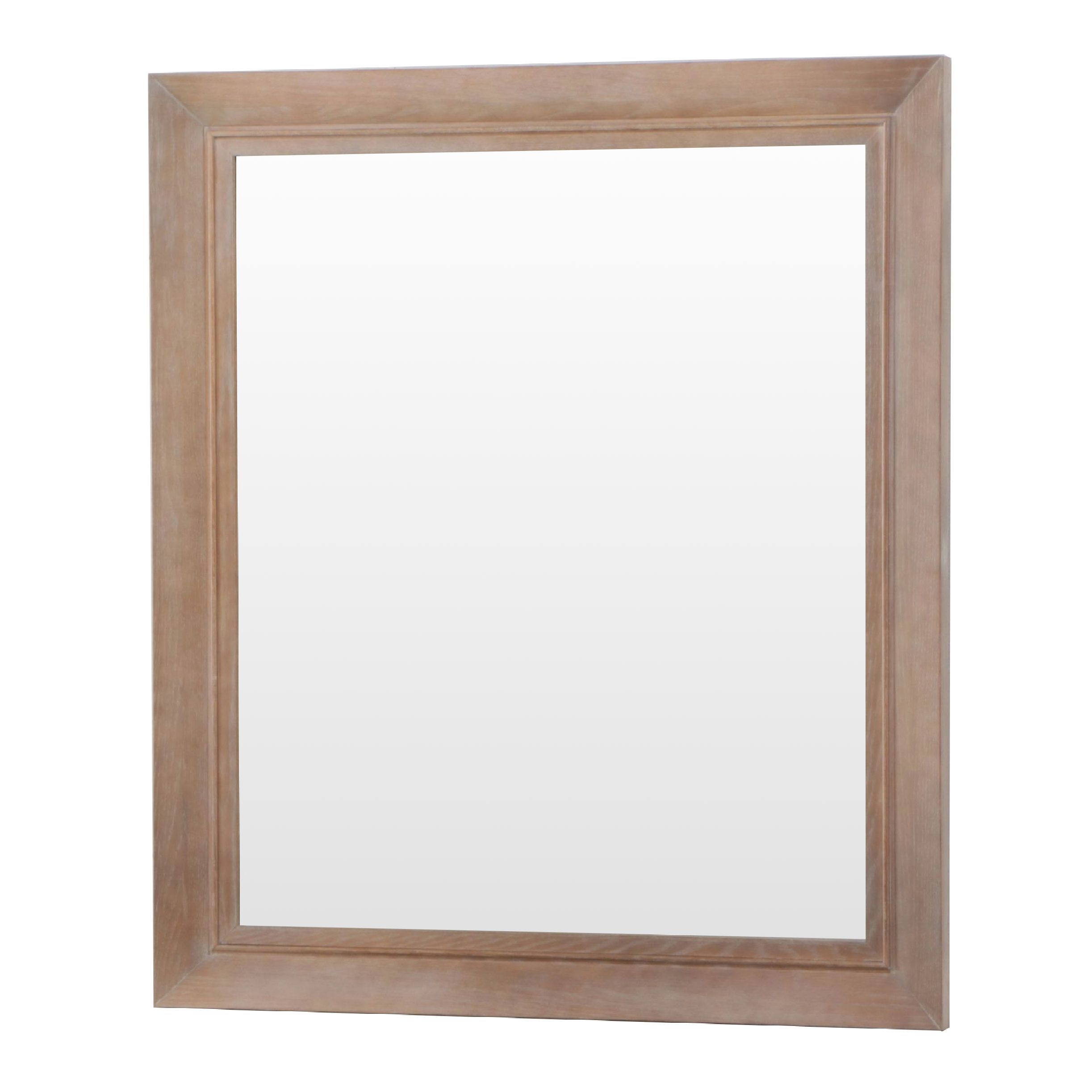 Contemporary Wood Framed Wall Mirror