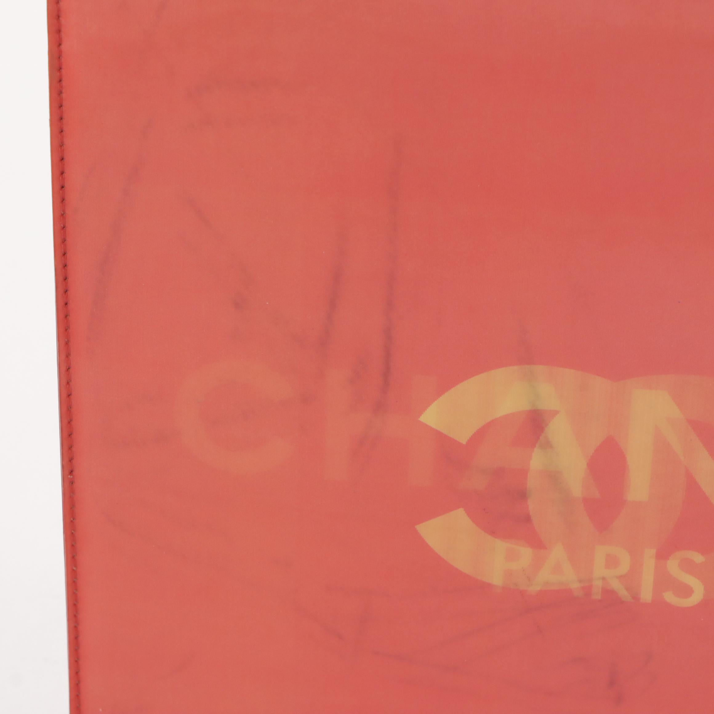 Chanel Lenticular Logo Chain Strap Shoulder Bag in Coral Vinyl