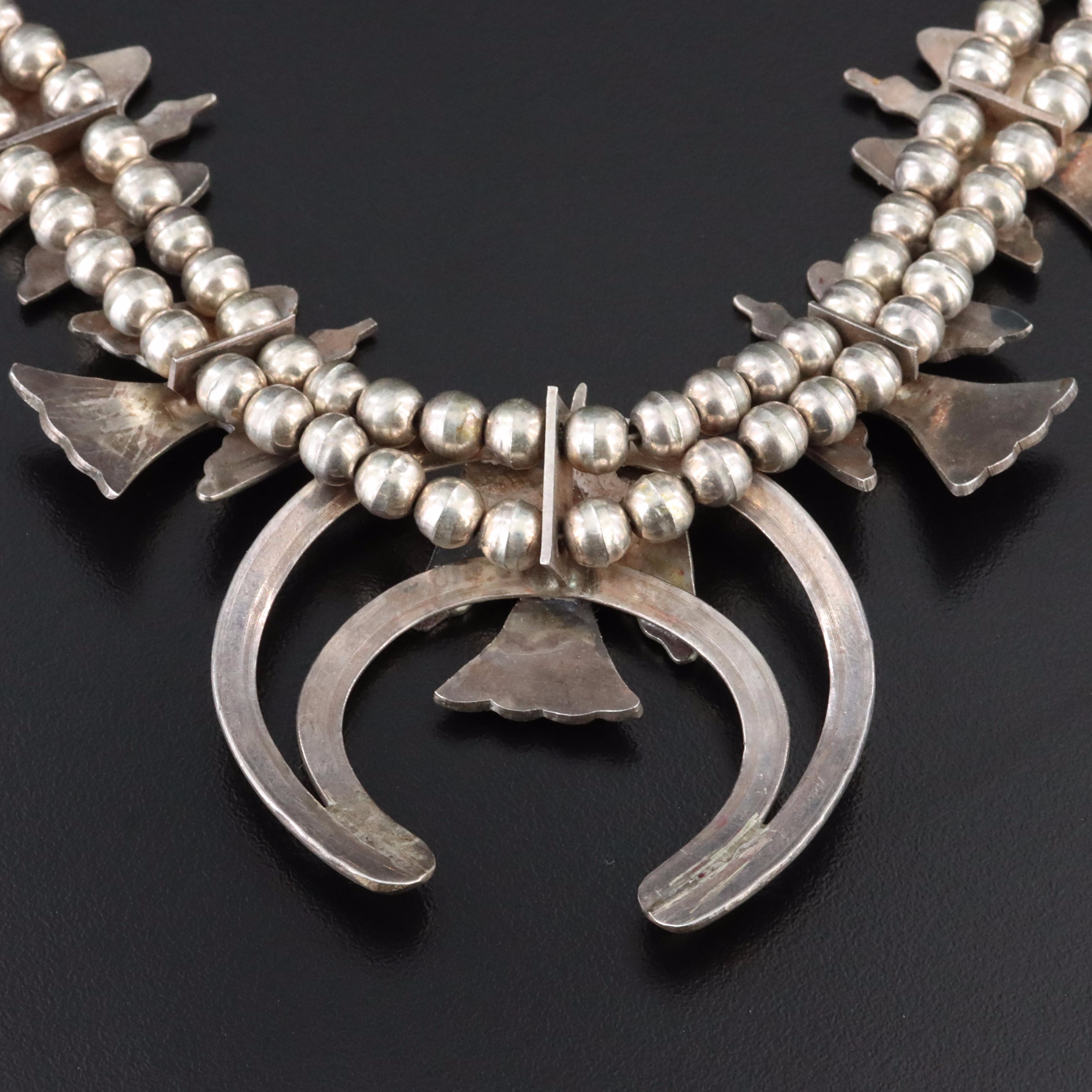 Repair Lot Southwestern Sterling and 850 Silver Peyote Bird Necklace