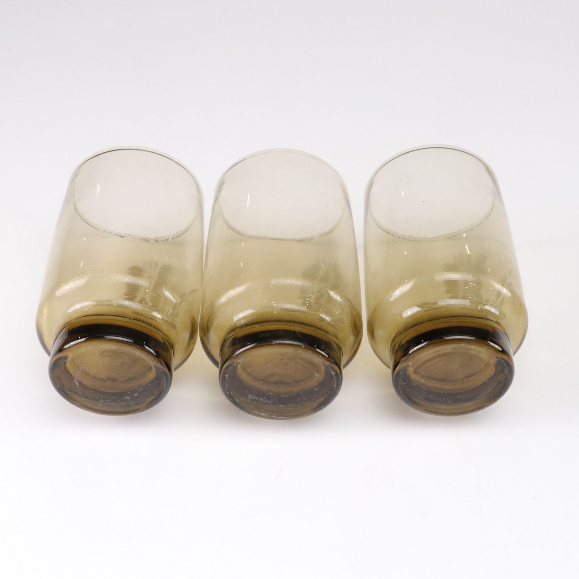 Mid Century Modern Stainless Steel Utensils with Amber Hobnail Ashtrays & More