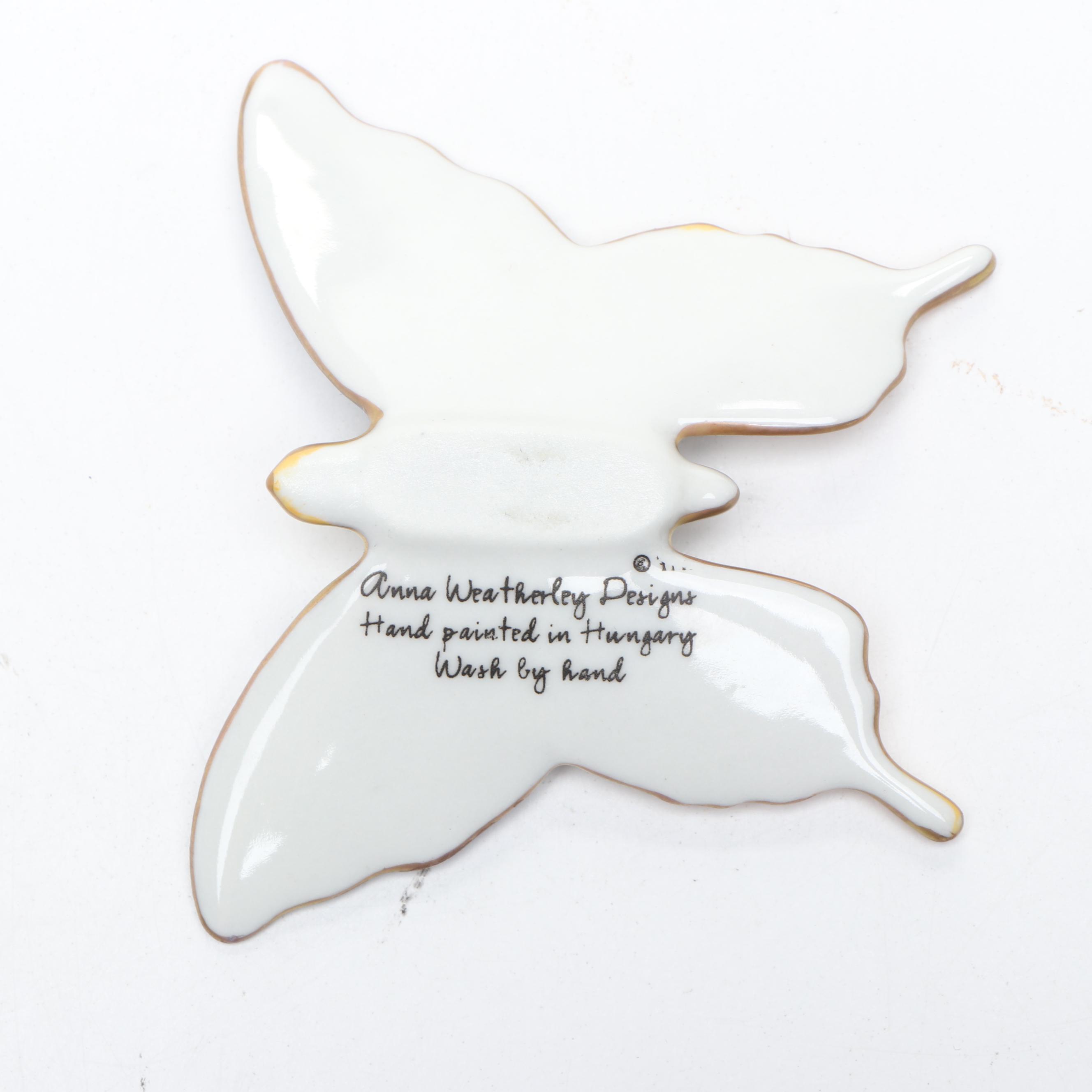 Anna Weatherley Hand-Painted Ceramic Butterflies