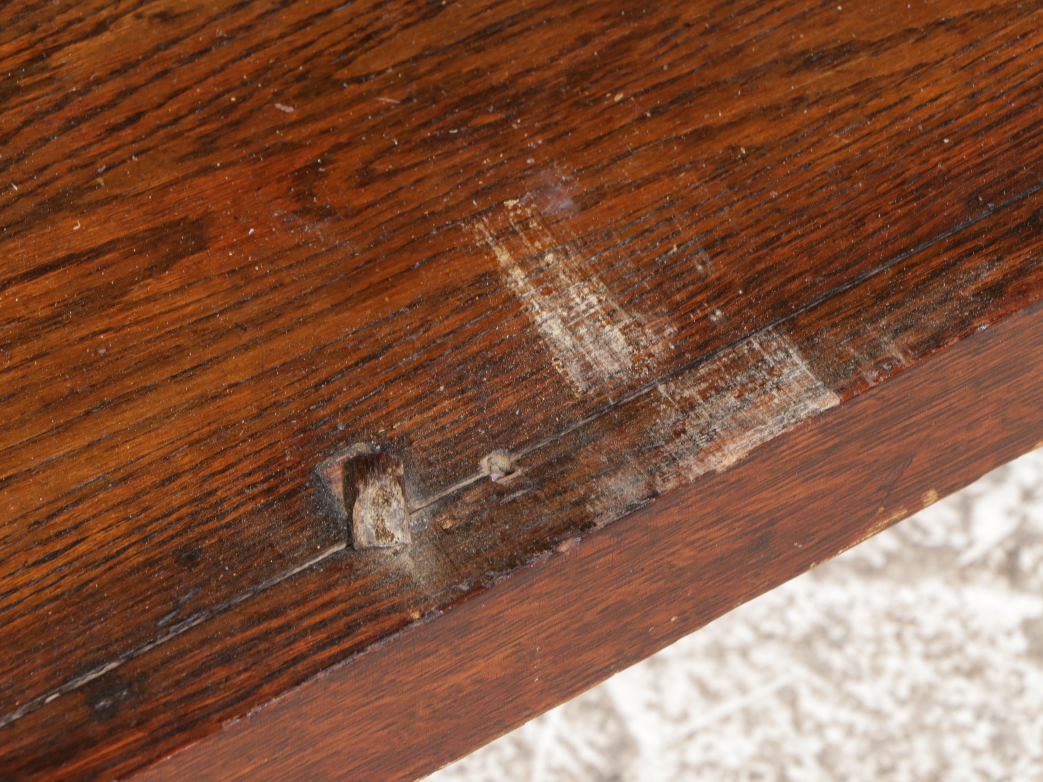 Late Victorian Tiger Oak China Cabinet with Mirrored Back