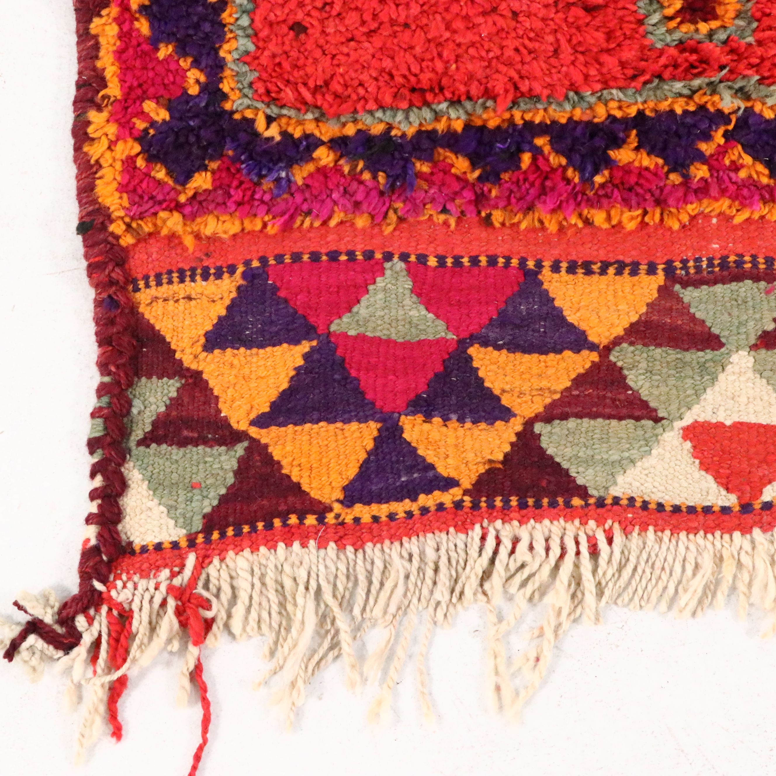 3'4 x 14'6 Hand-Knotted Moroccan Berber Long Rug