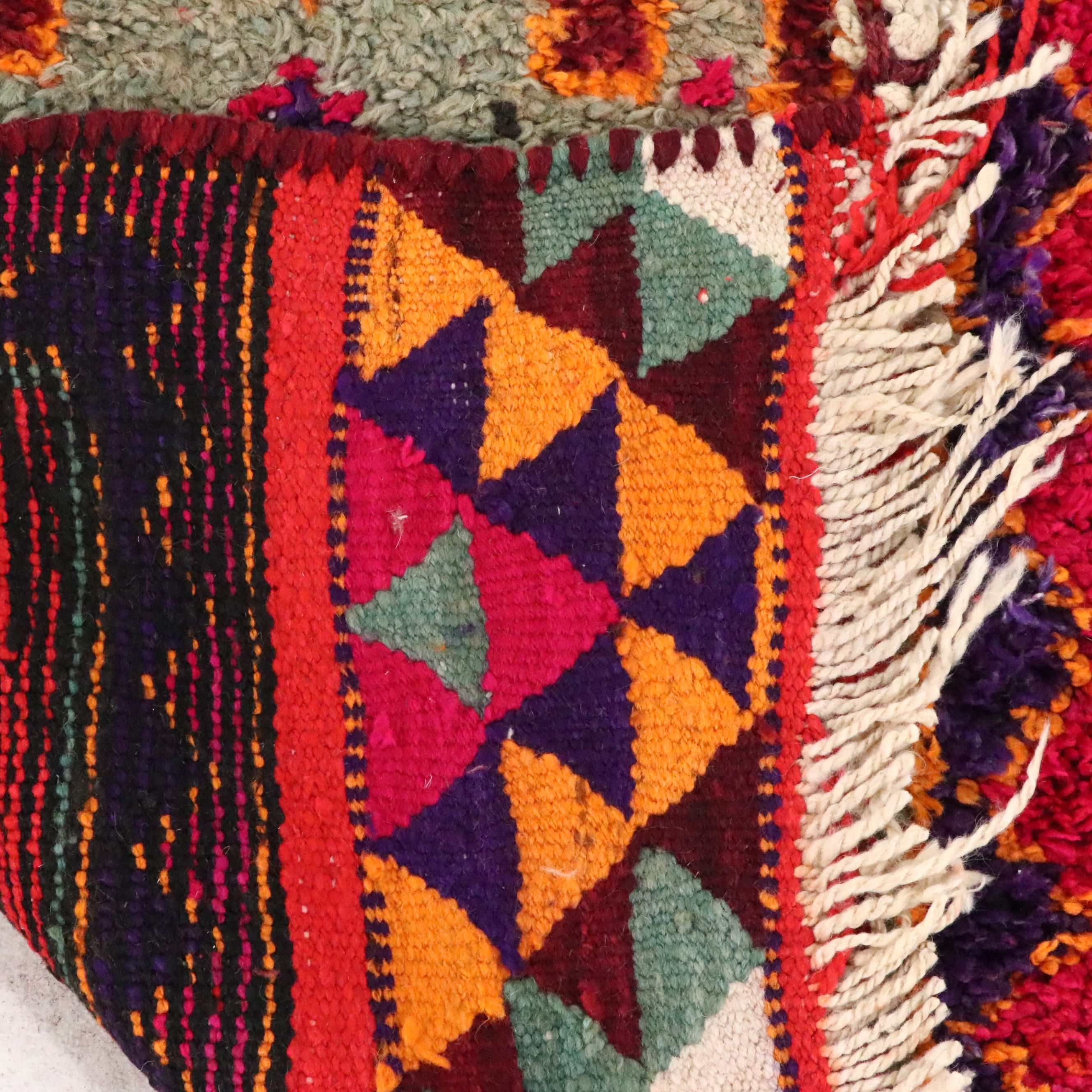 3'4 x 14'6 Hand-Knotted Moroccan Berber Long Rug