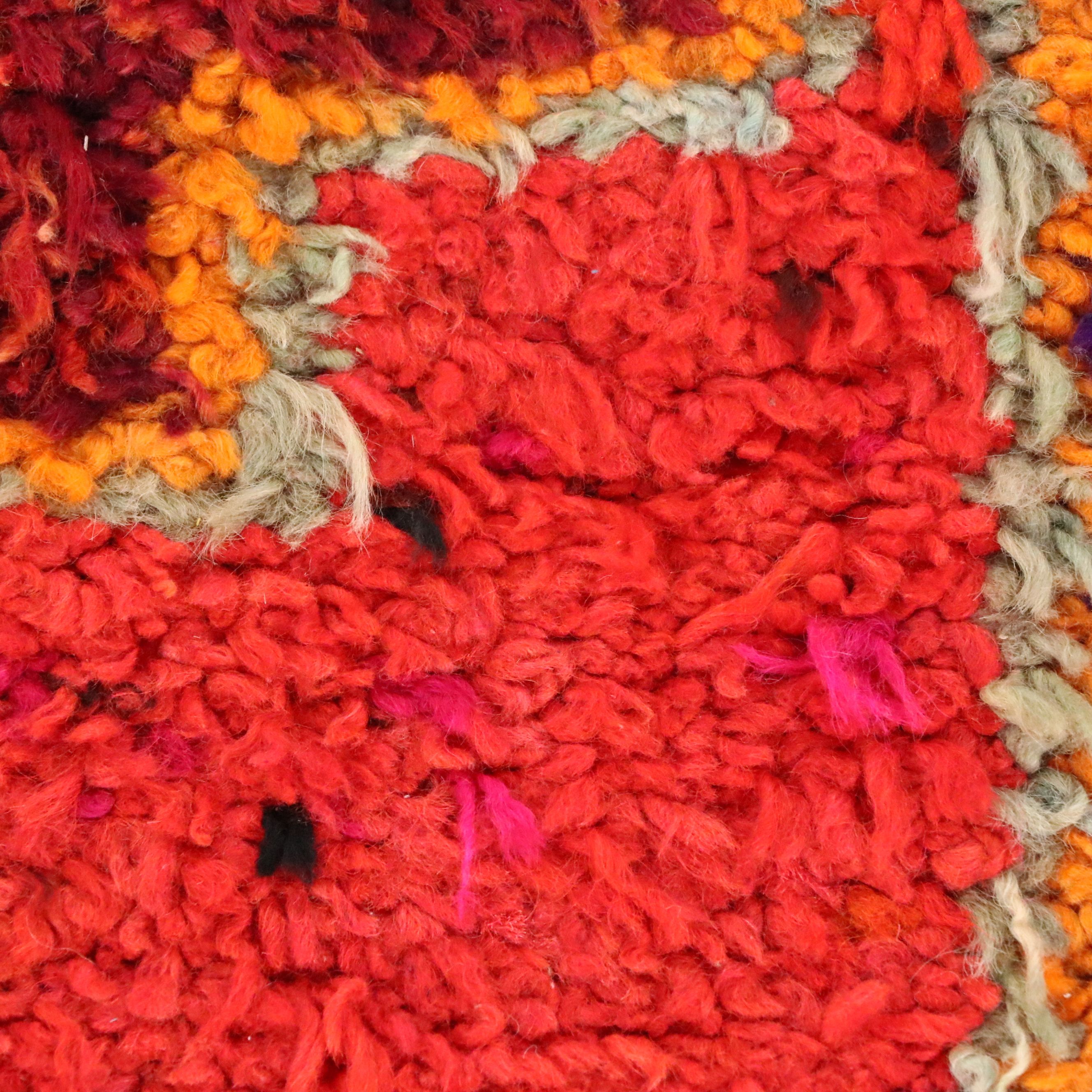 3'4 x 14'6 Hand-Knotted Moroccan Berber Long Rug