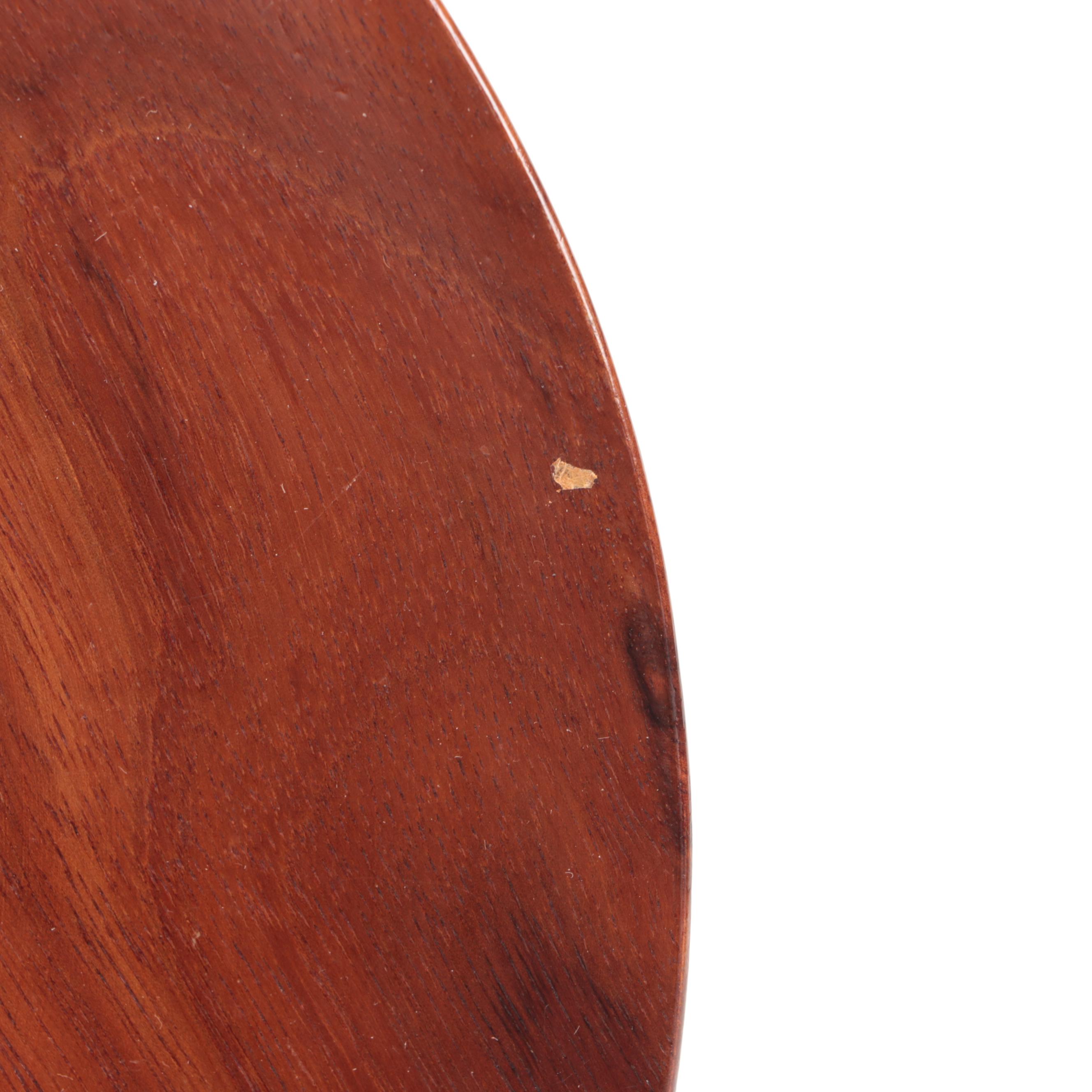 Hand-Carved Polished Wooden Salad Bowl with Napkin Rings and Other Accessories