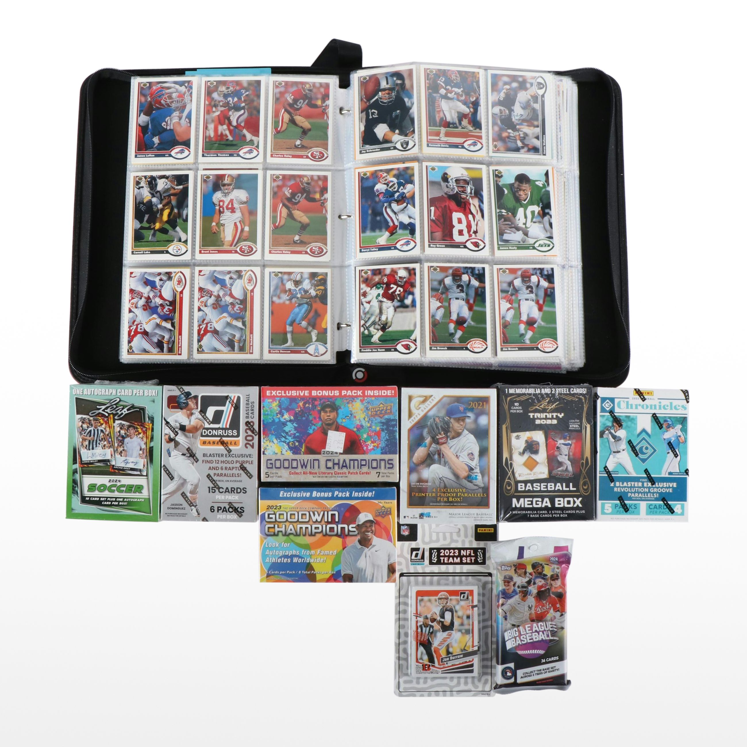 Collection of Baseball, Football and Other Sports Cards, Including Signatutures