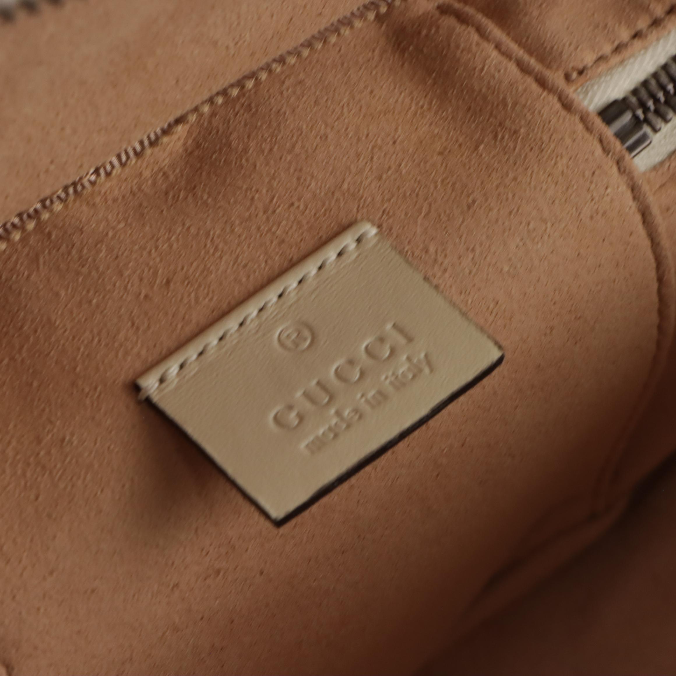 Gucci Mini GG Marmont Top Handle Vanity Backpack in Matelassé Chevron Leather