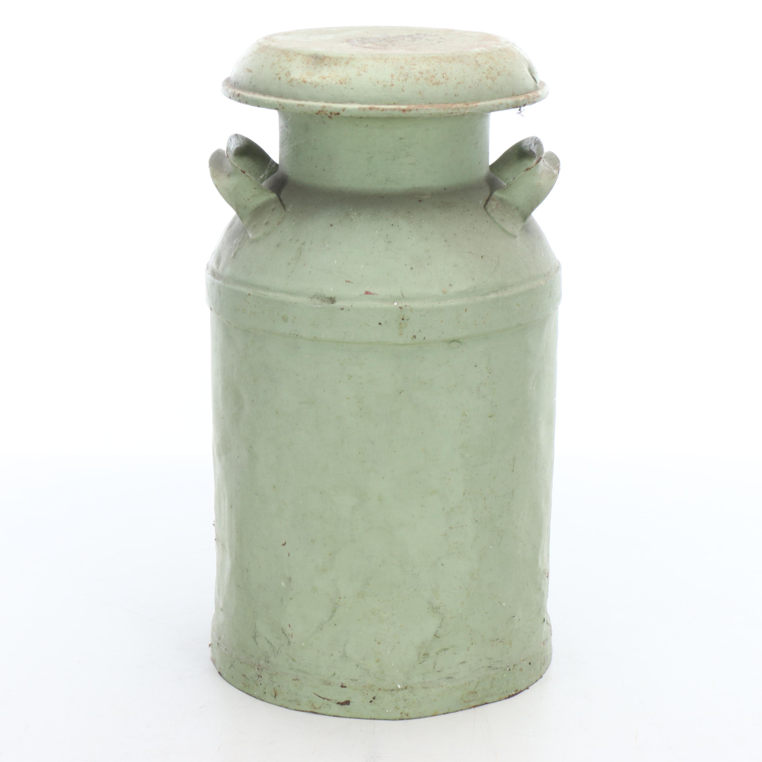 Vintage Metal Handled Milk Carton