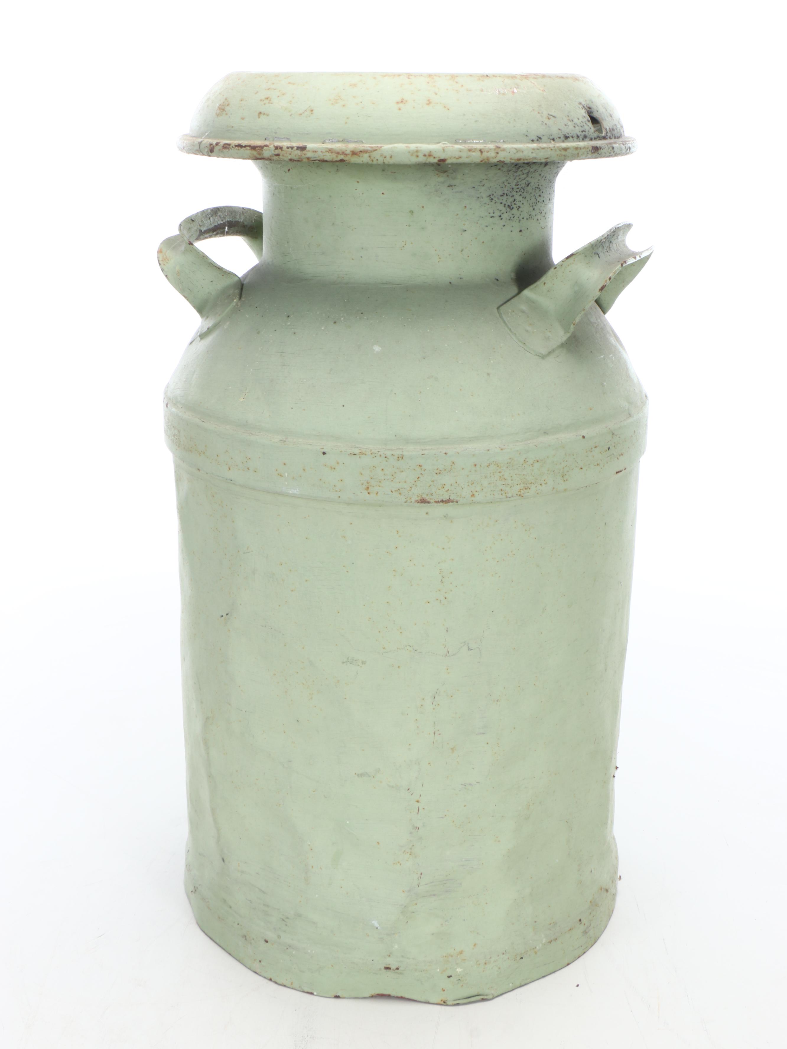 Vintage Metal Handled Milk Carton