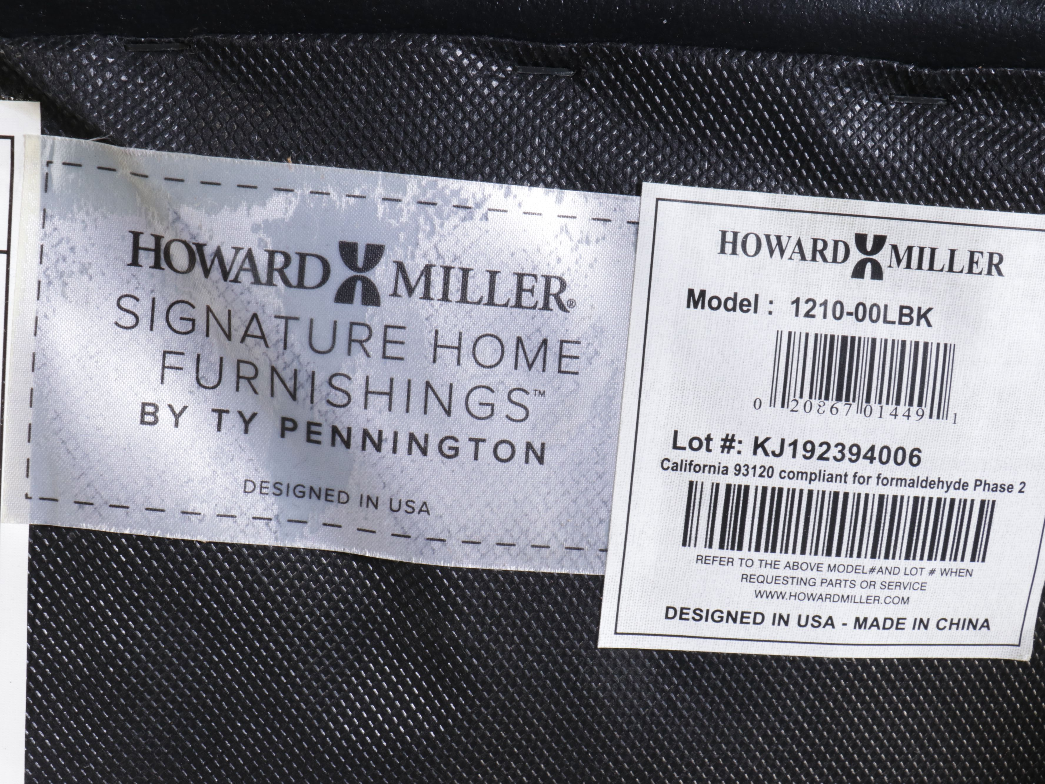 Contemporary Tufted Black Leather Armchair with Ottoman