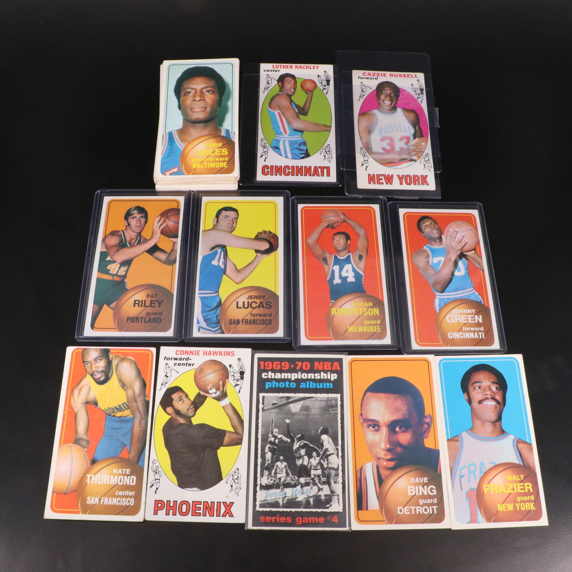 Topps Basketball Cards with Oscar Robertson, Jerry Lucas, and More, 1969-1970