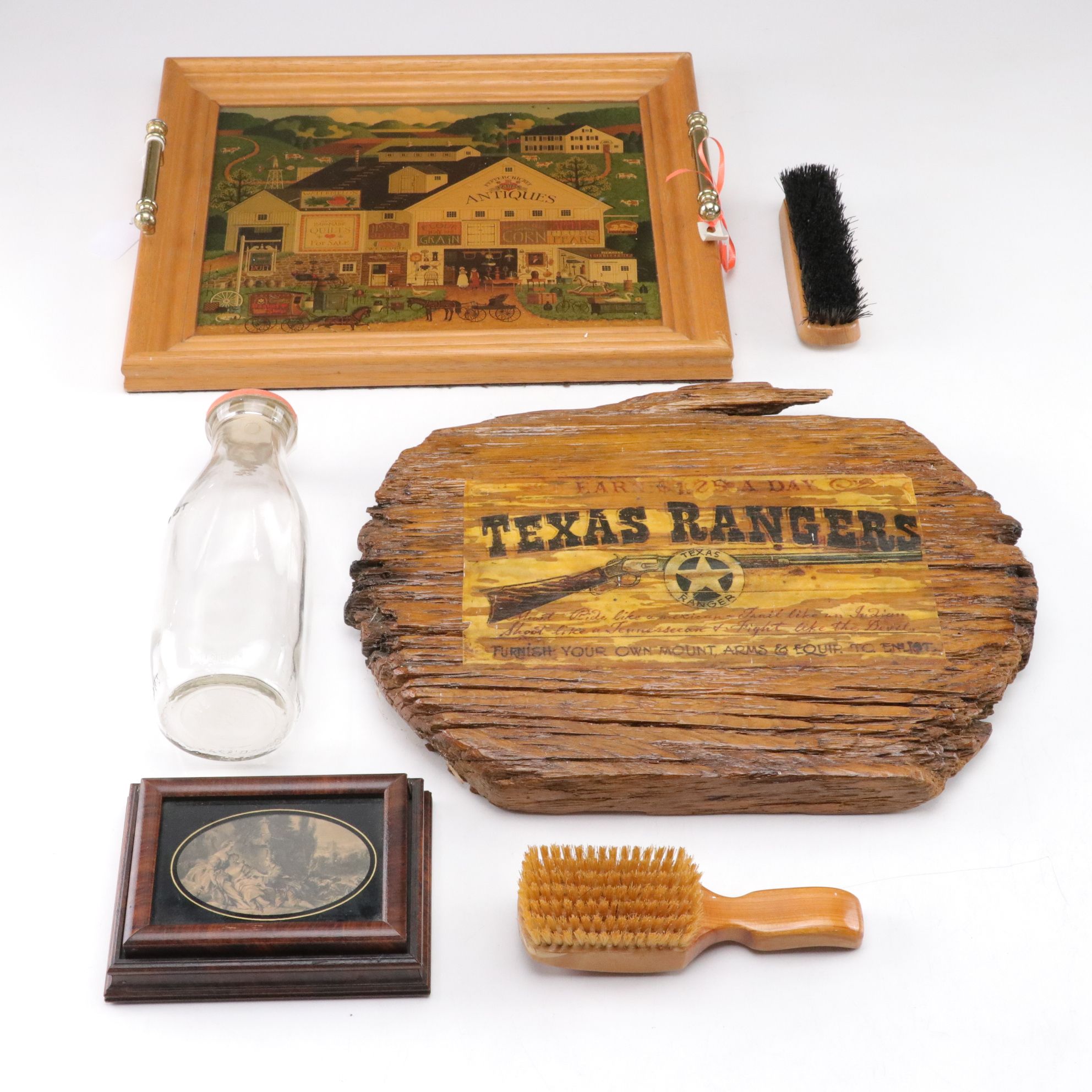 Rustic Decor with Texas Rangers Wood Plaque, Mahogany Sewing Kit, and More
