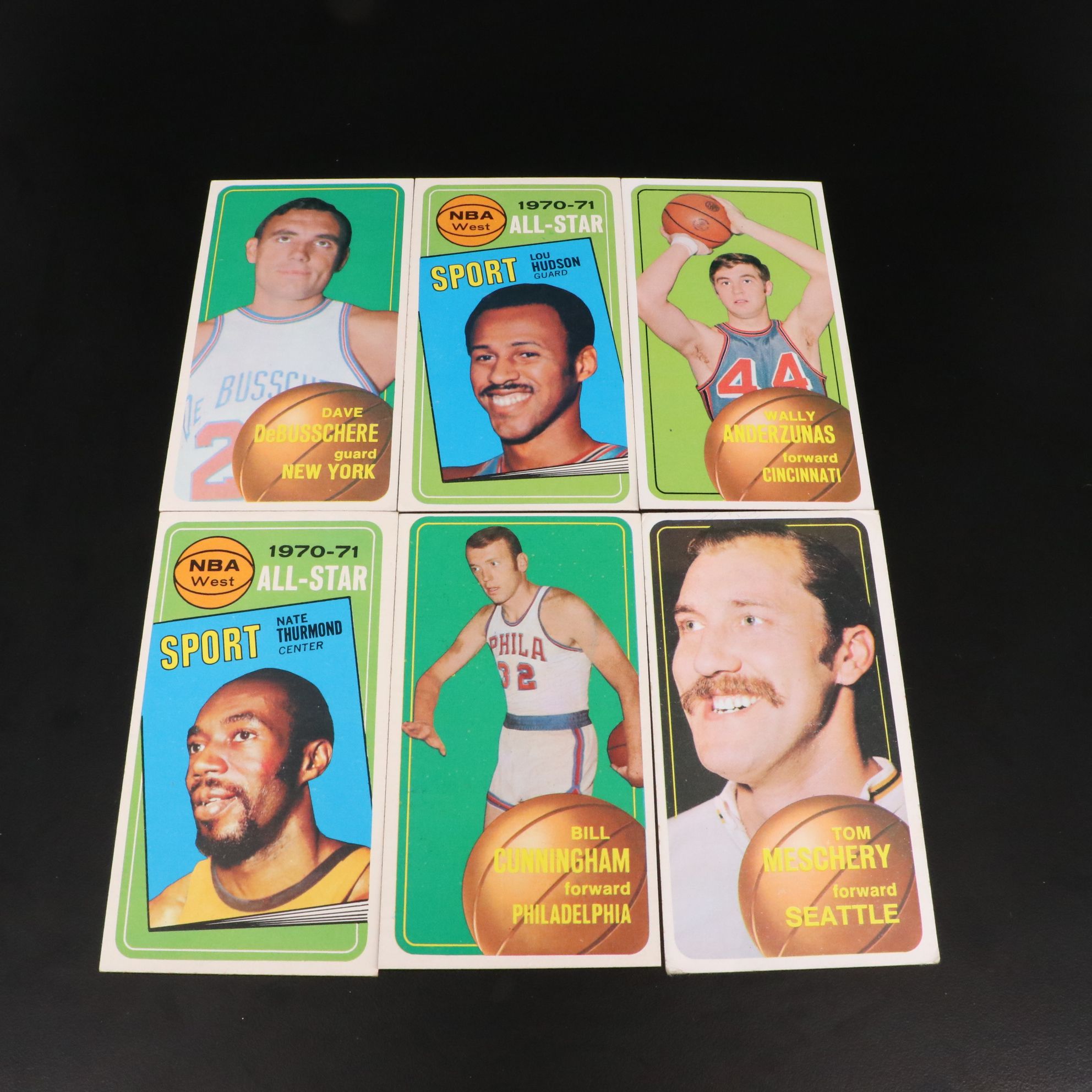 Topps Basketball Cards with Oscar Robertson, Jerry Lucas, and More, 1969-1970