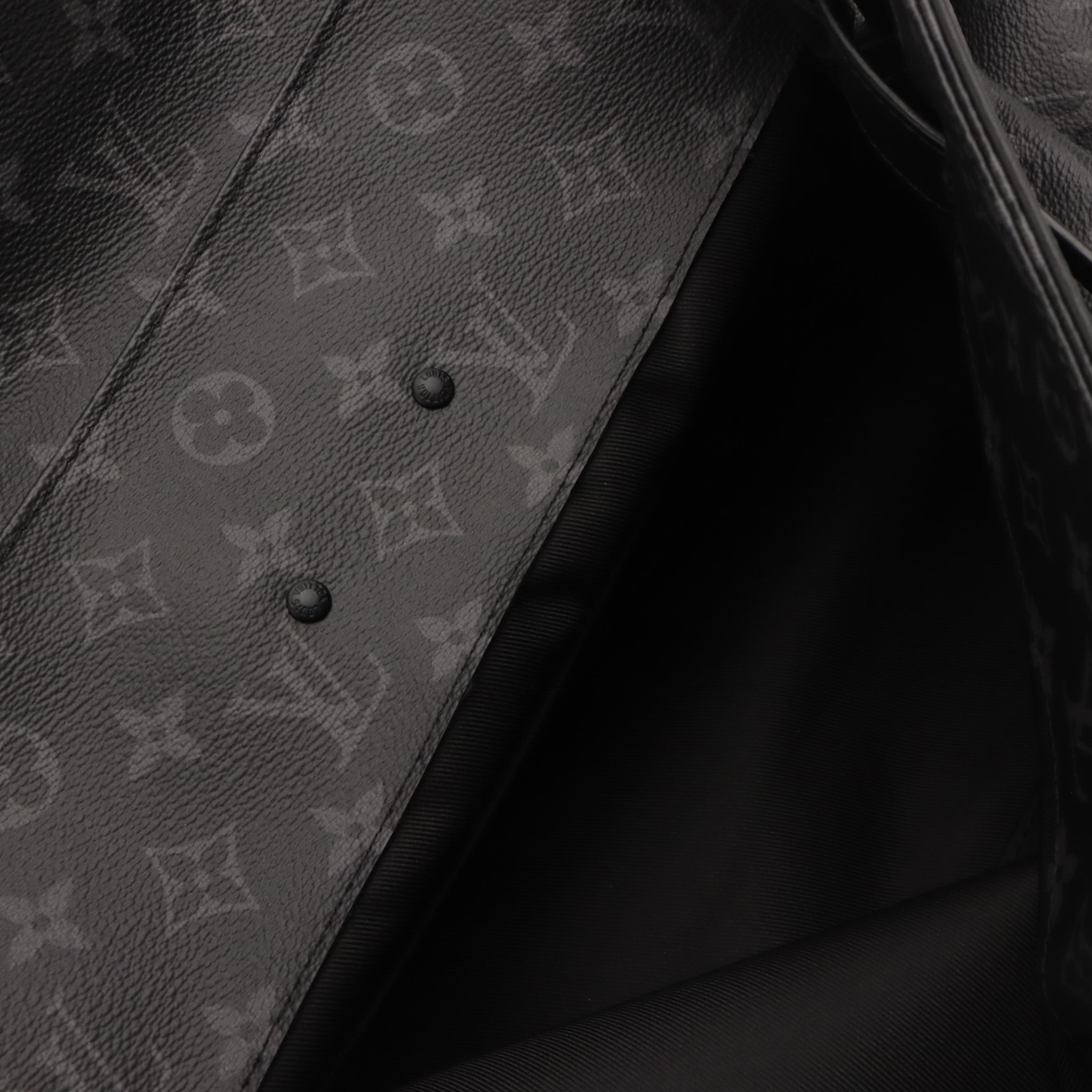 Louis Vuitton Steamer Messenger Satchel in Eclipse Monogram Canvas and Leather