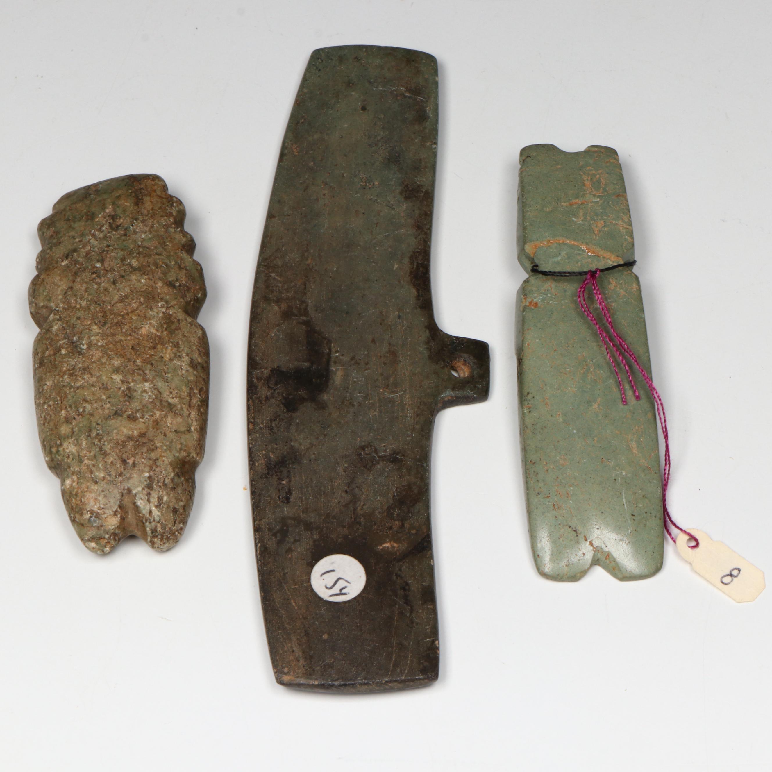 Antique Carved Hardstone Blades