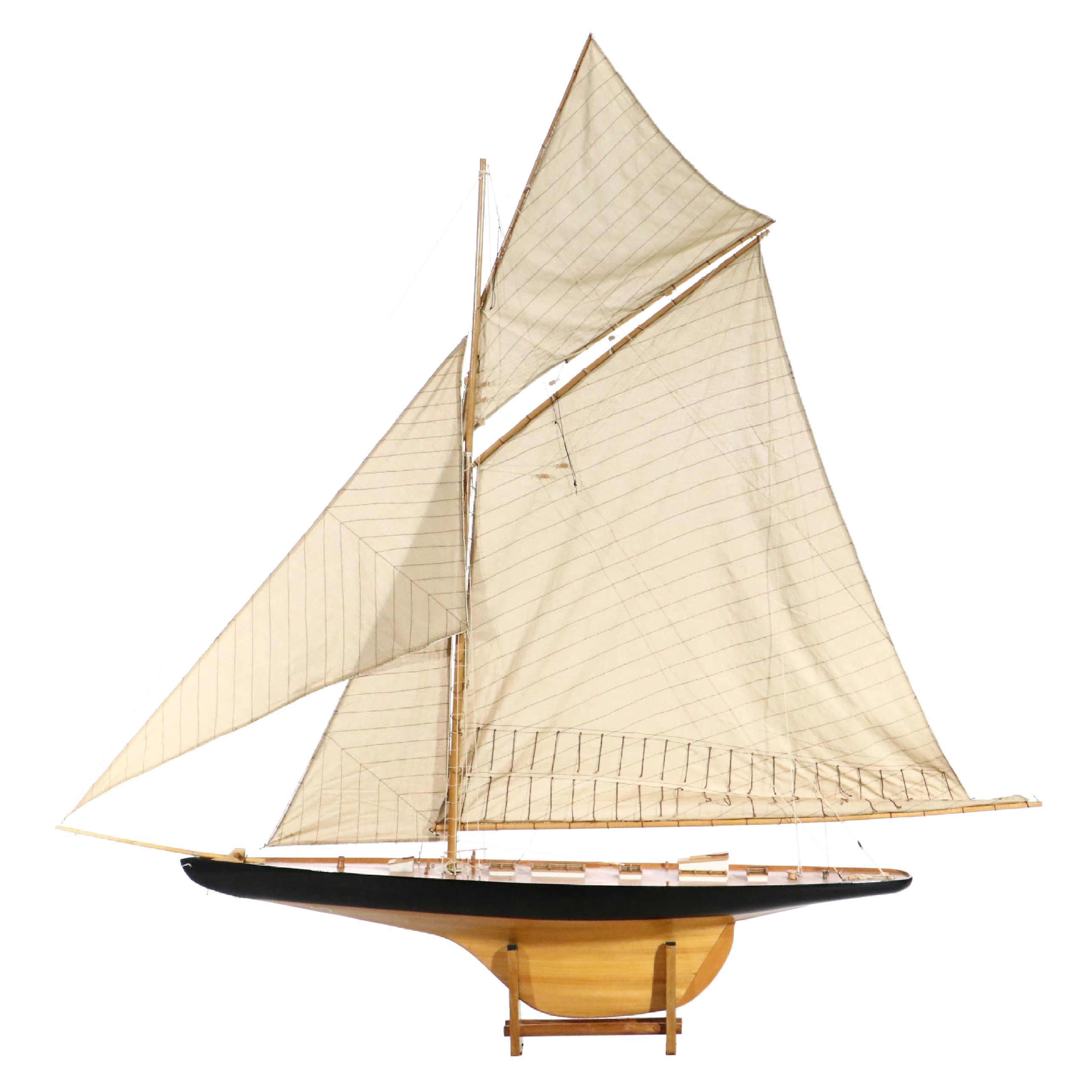 America's Cup "Columbia" J-Boat Scale Model Yacht