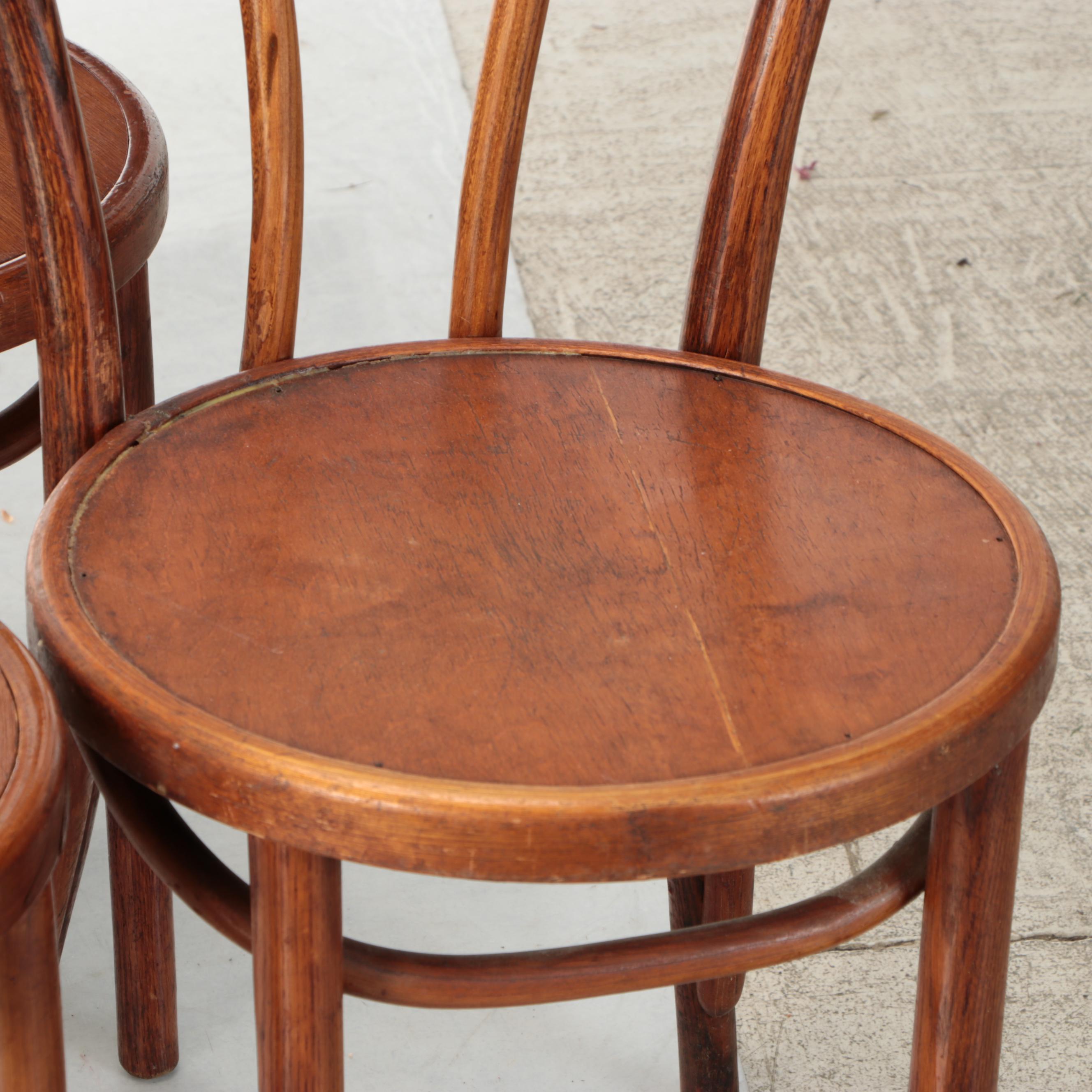 Bentwood Style Wooden Side Chairs