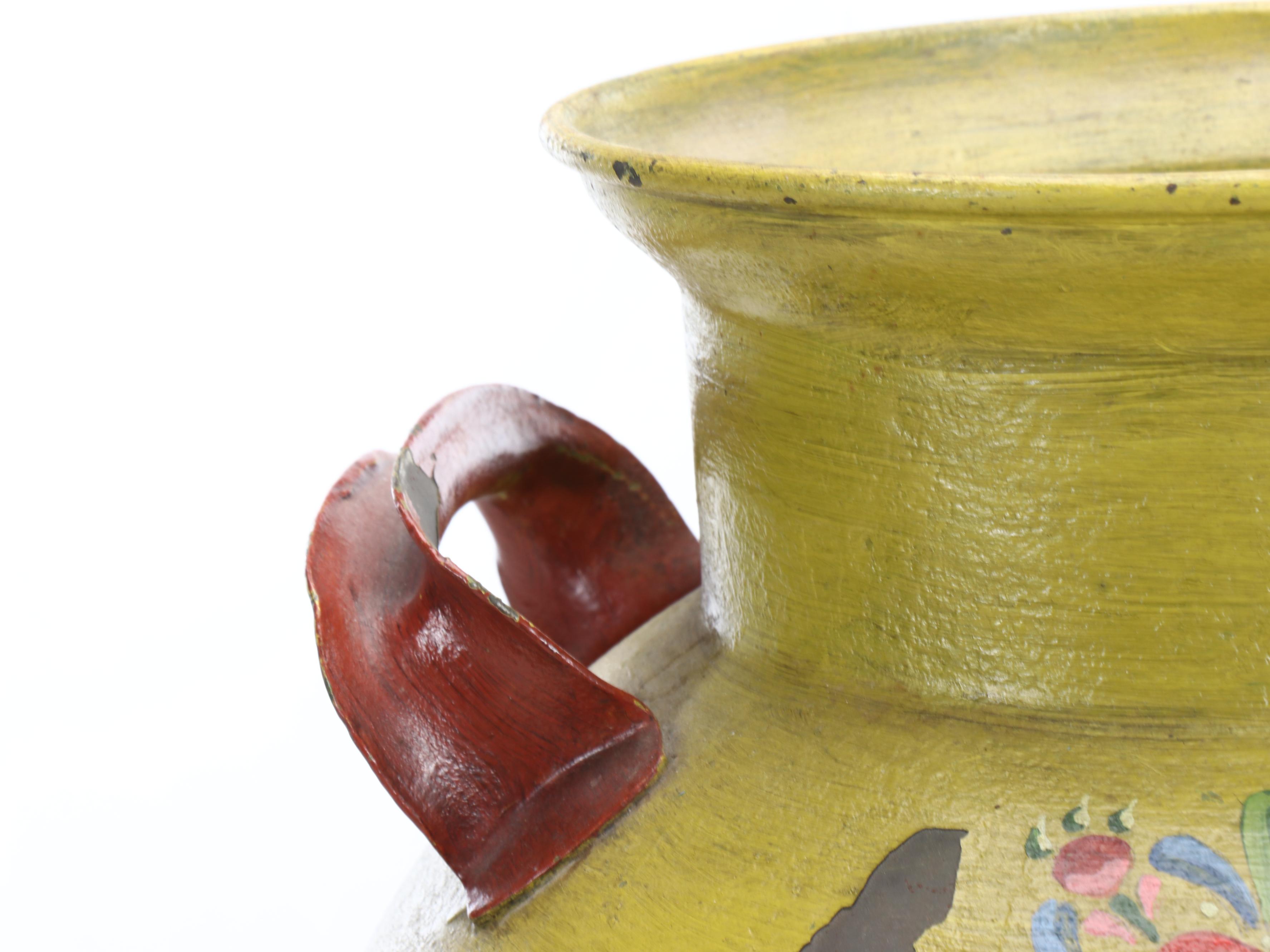 Alsatian Style Hand-Painted Metal Milk Carton