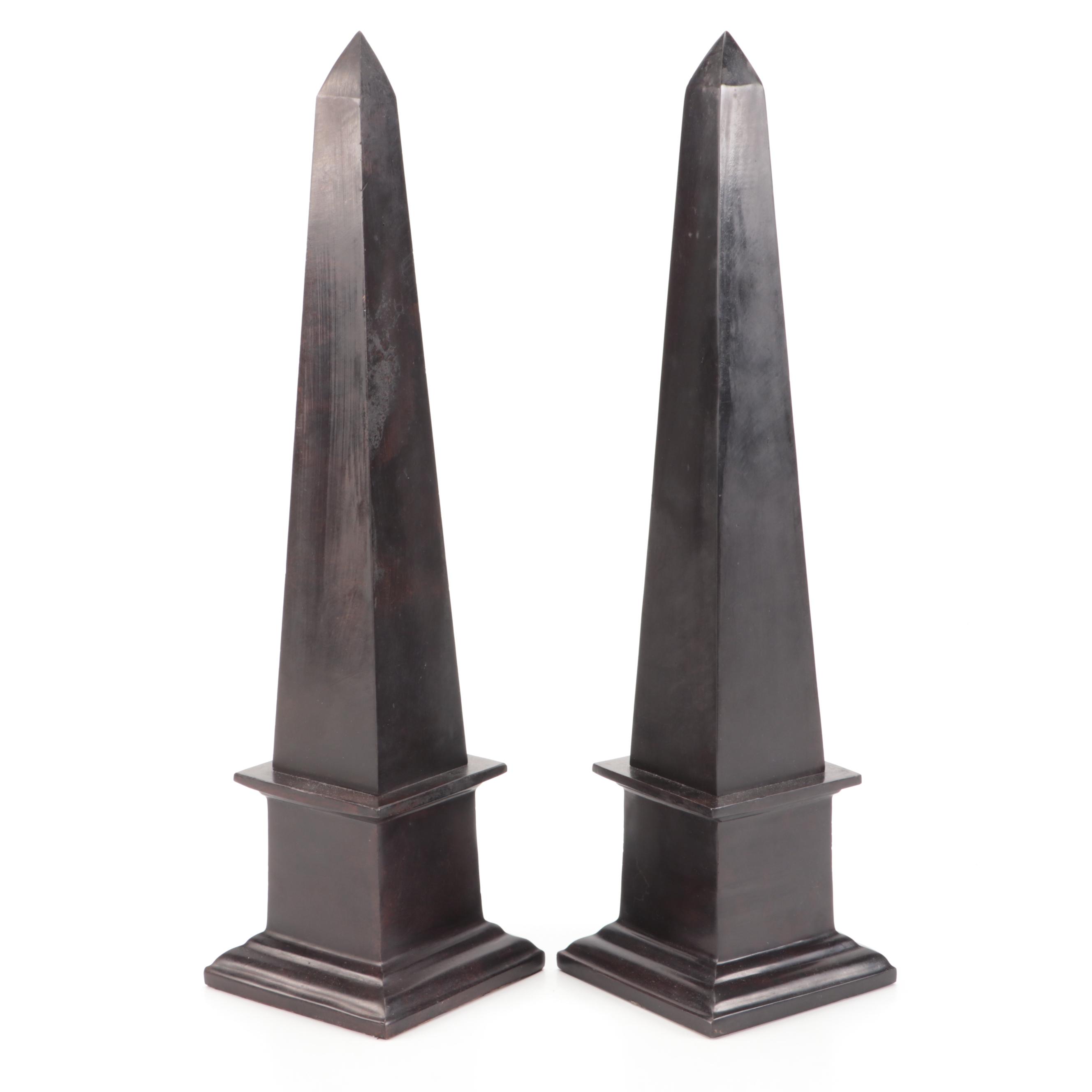 Faux Book Boxes with Brass Duck Bookends and Other Office Accessories