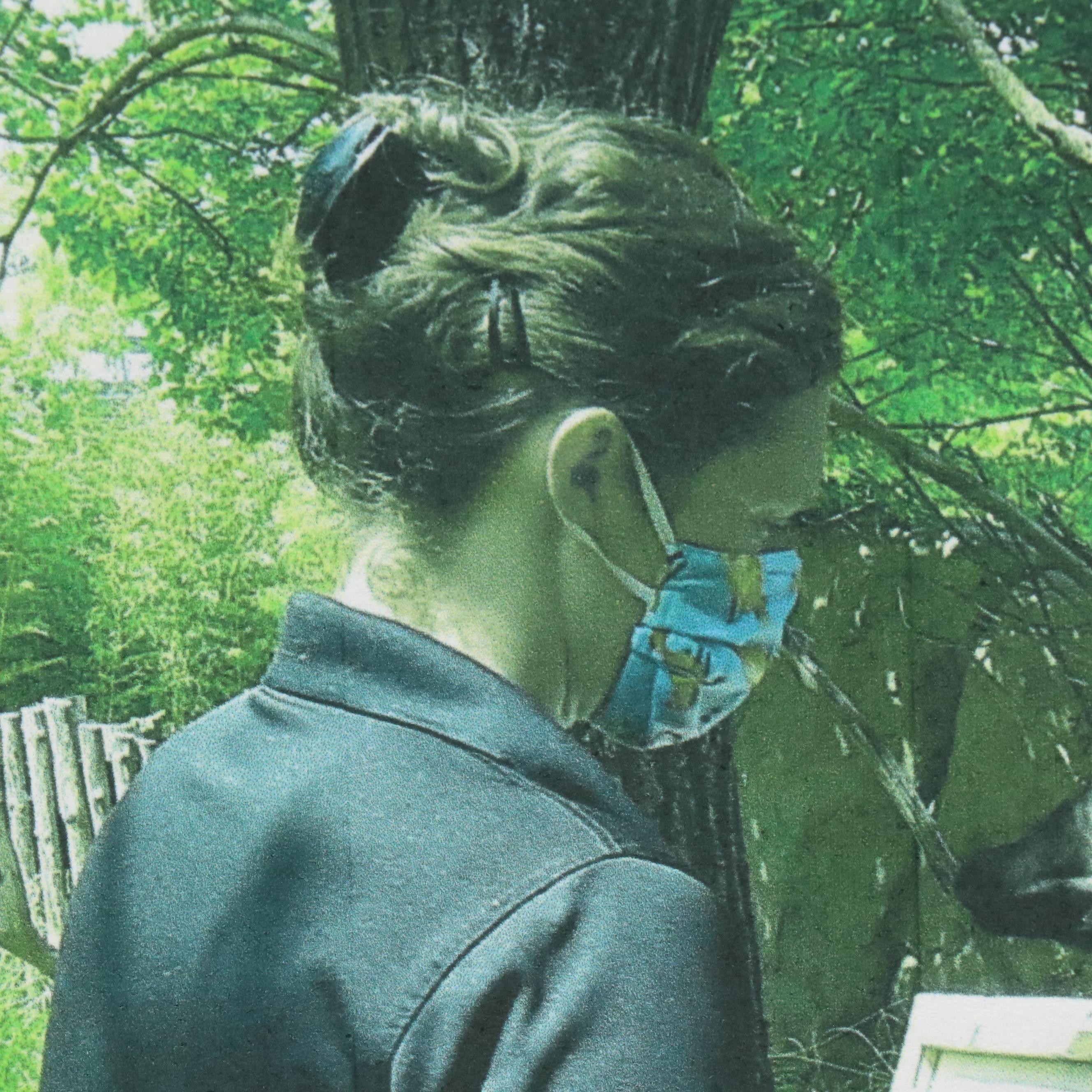 Cincinnati Zoo Rumps for Refuge Okapi Stamped Acrylic Painting, 2022