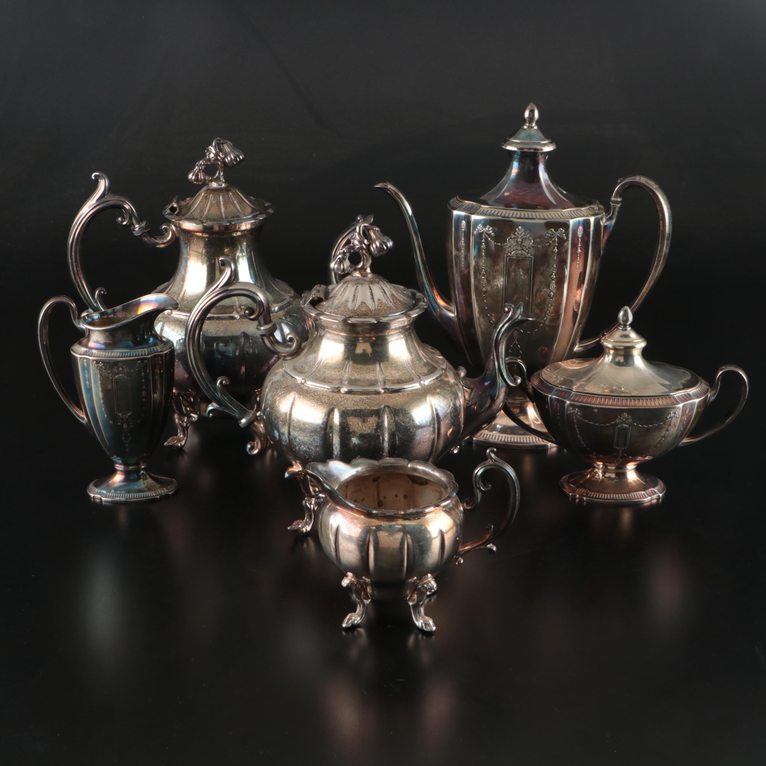 Community Plate Regency Style with Other Silver Plate Tea and Coffee Sets