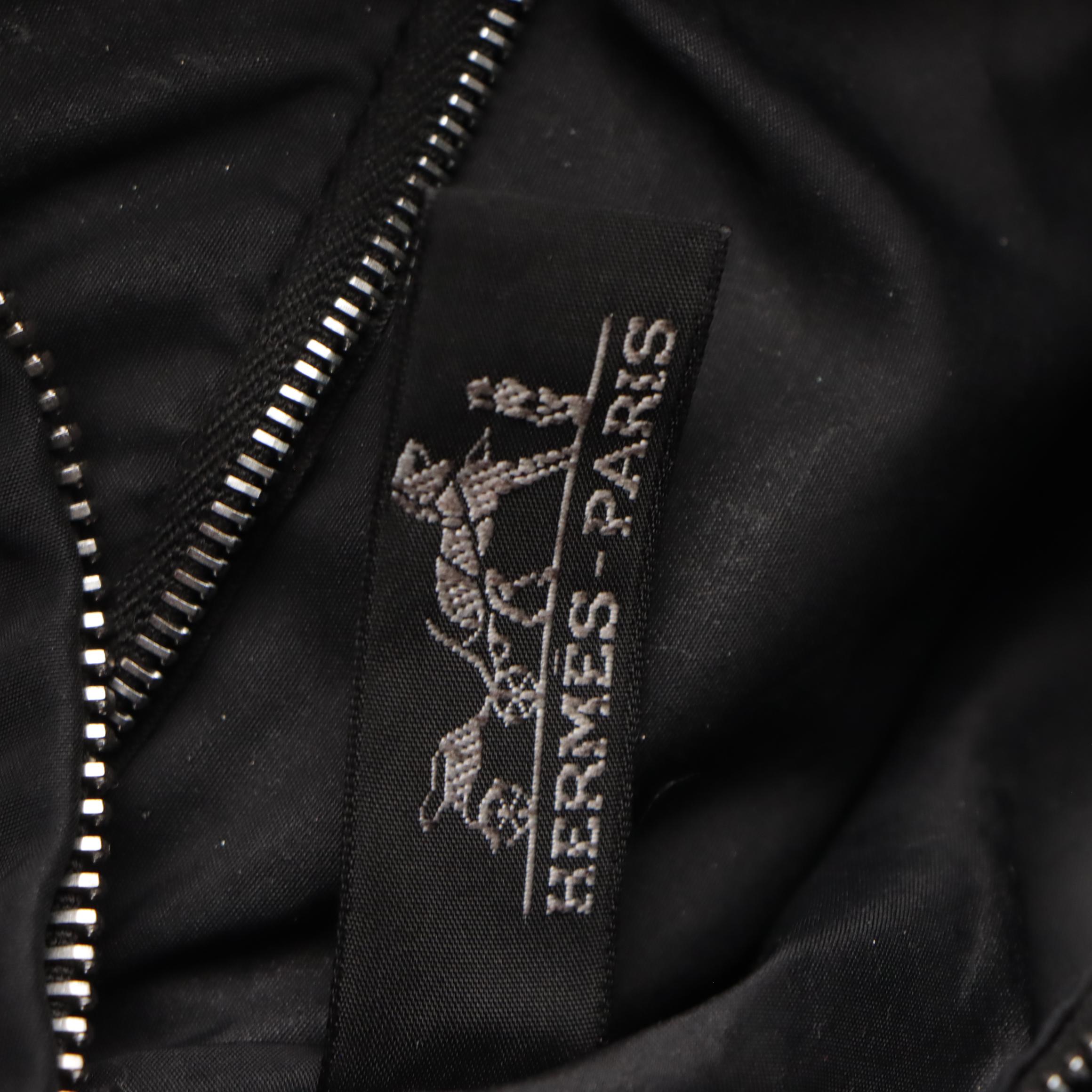 Hermès Acapulco Tote Bag in Black Nylon and Leather