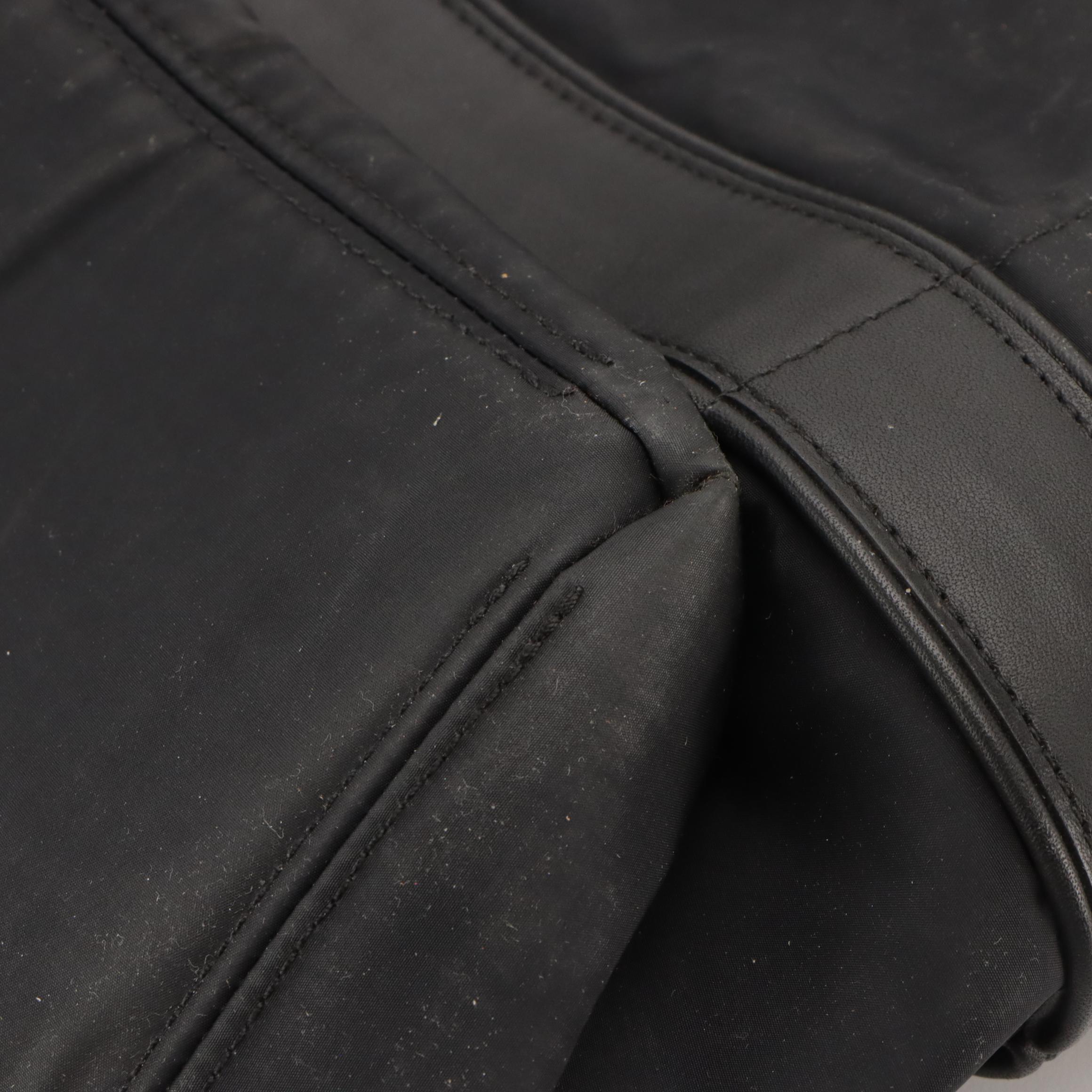 Hermès Acapulco Tote Bag in Black Nylon and Leather