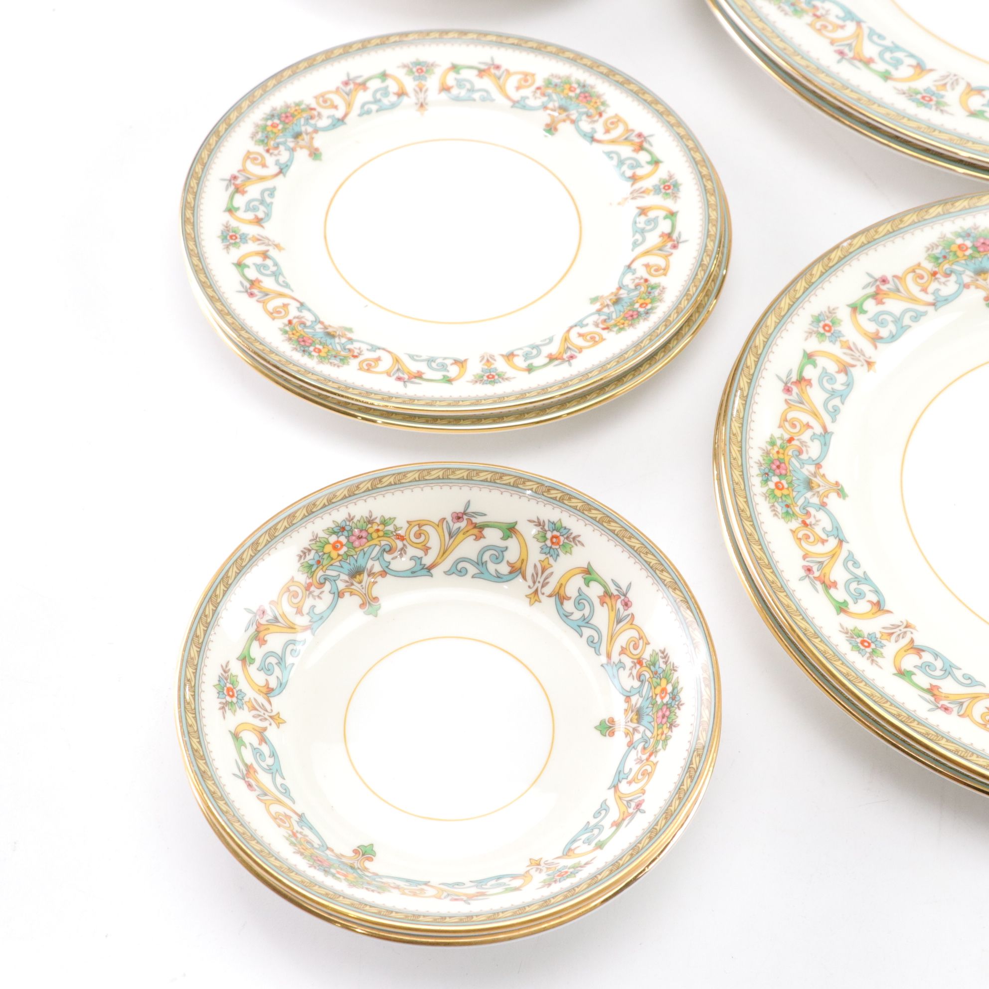 Aynsley "Henley" Bone China Teapot, Platter, and Dinnerware