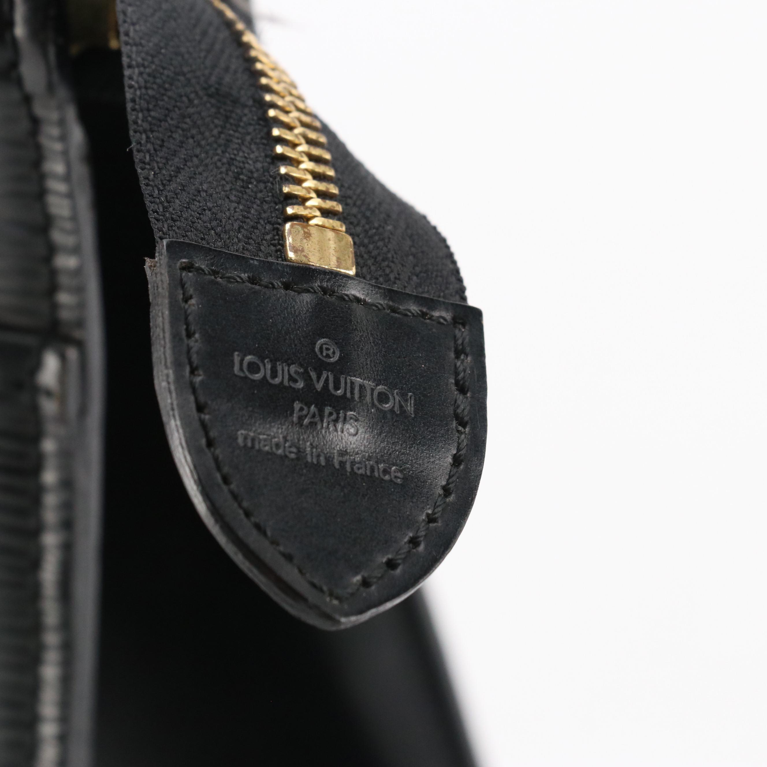 Louis Vuitton Riviera Handbag in Black Epi and Smooth Leather
